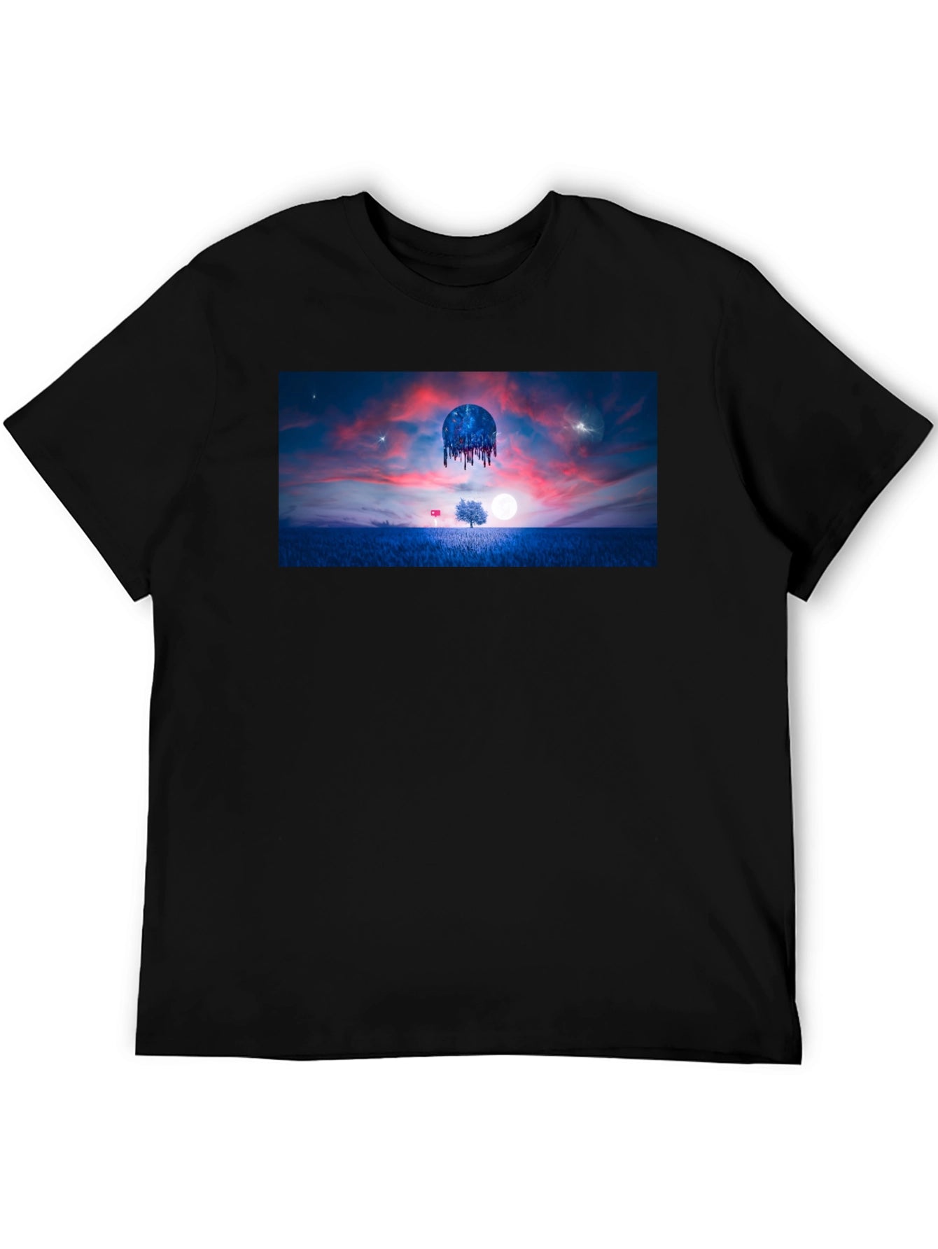 Surreal Landscape Graphic Tee - Black