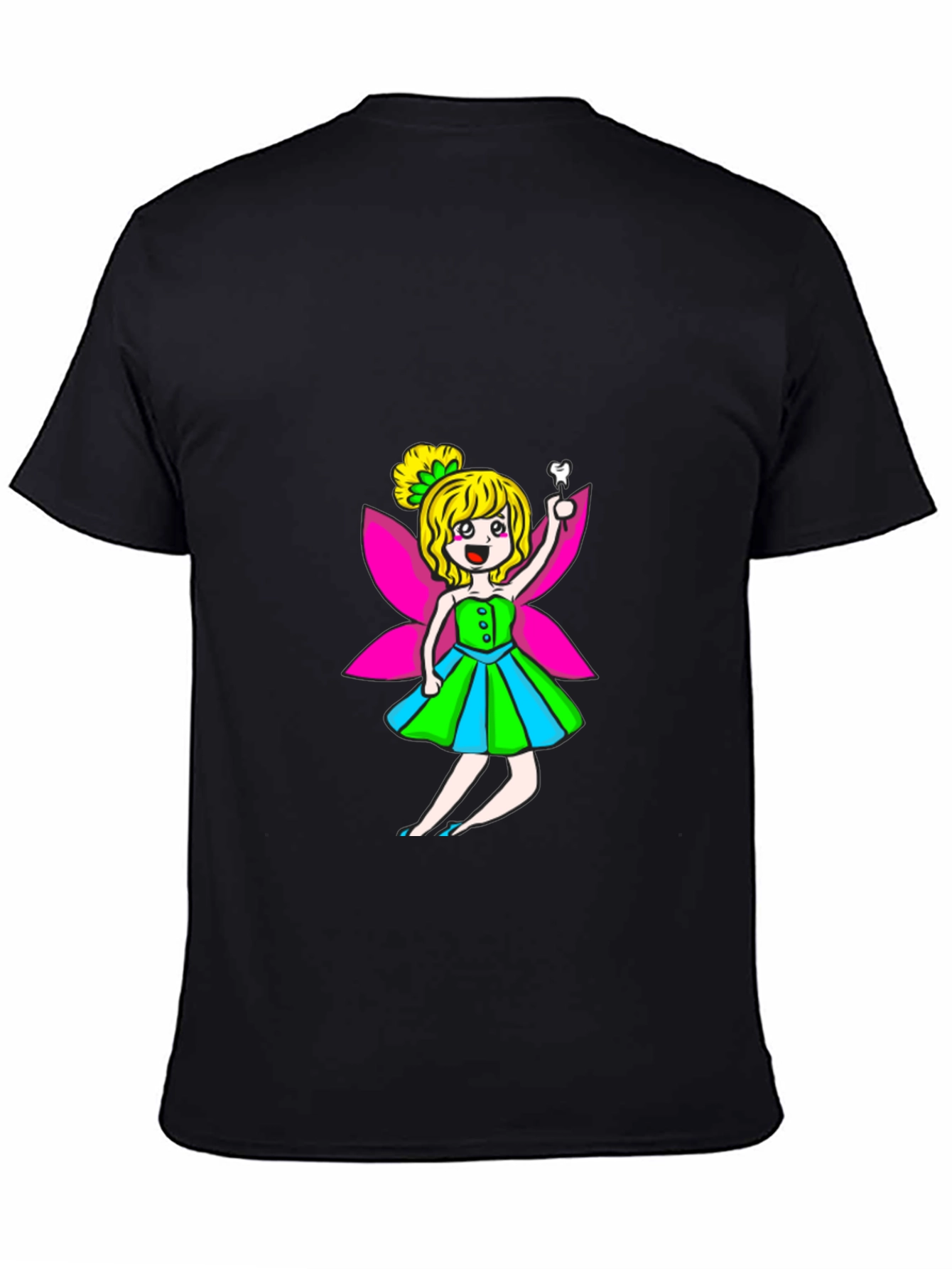 Tooth Fairy Graphic Tee - Black Cotton Blend