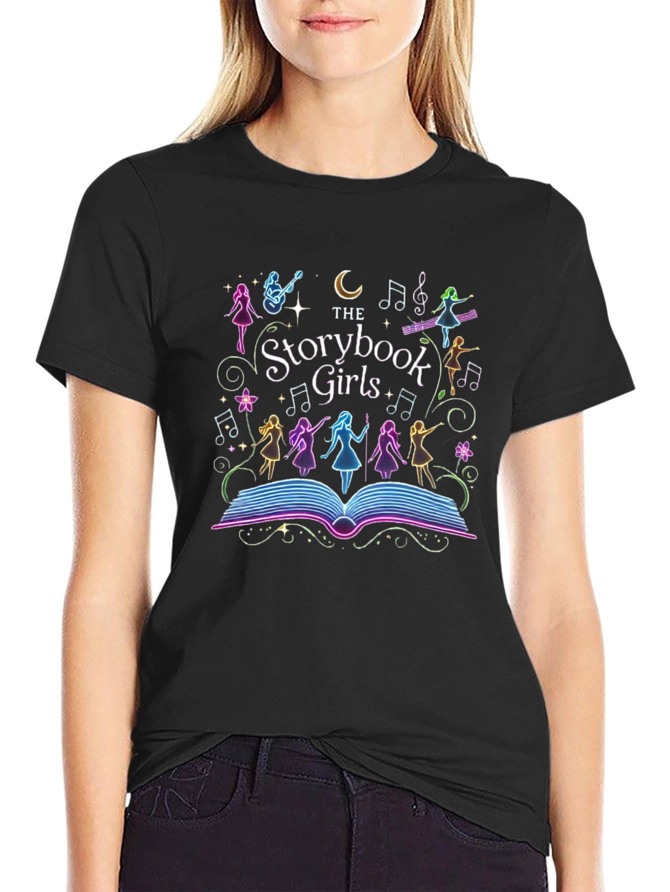 Storybook Girls Black T-Shirt