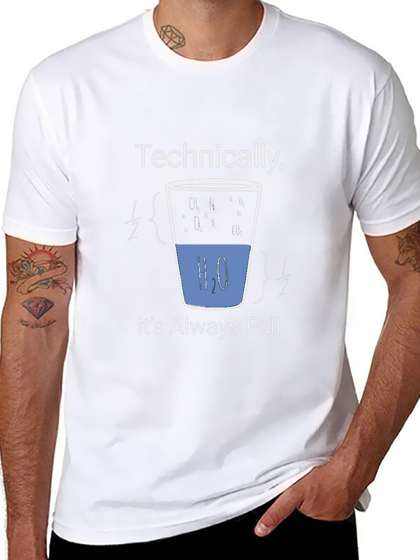 Technically Always Full T-Shirt: Science Humor Tee