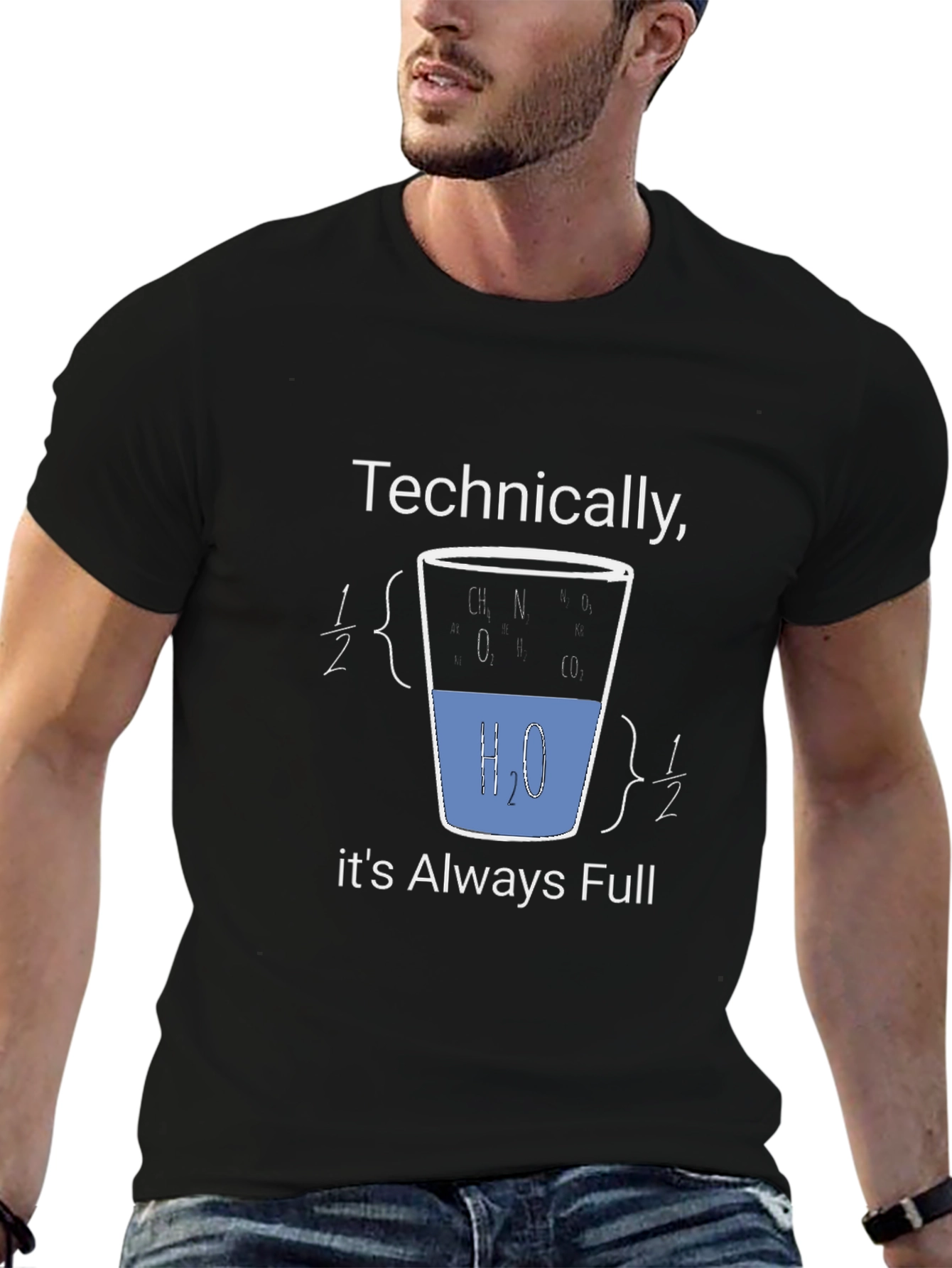 Technically Always Full T-Shirt: Science Humor Tee