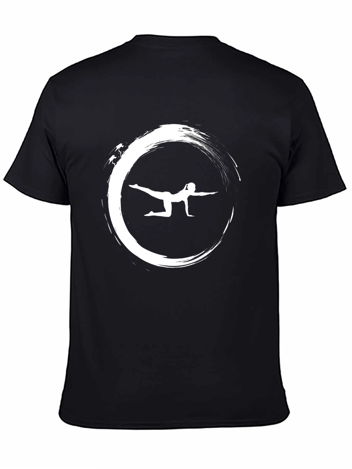 Zen Yoga Graphic Tee - Black Cotton T-Shirt