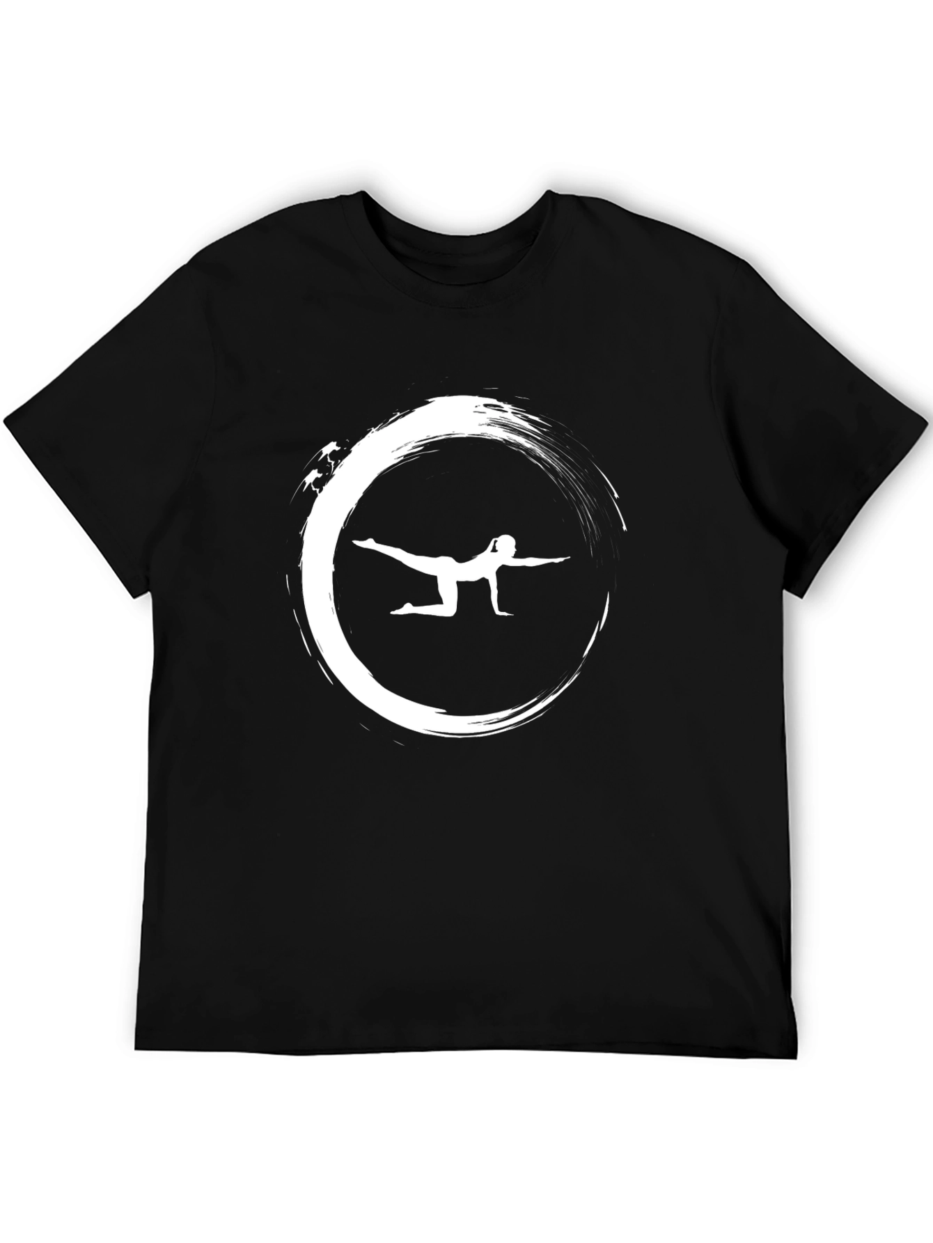 Zen Yoga Graphic Tee - Black Cotton T-Shirt
