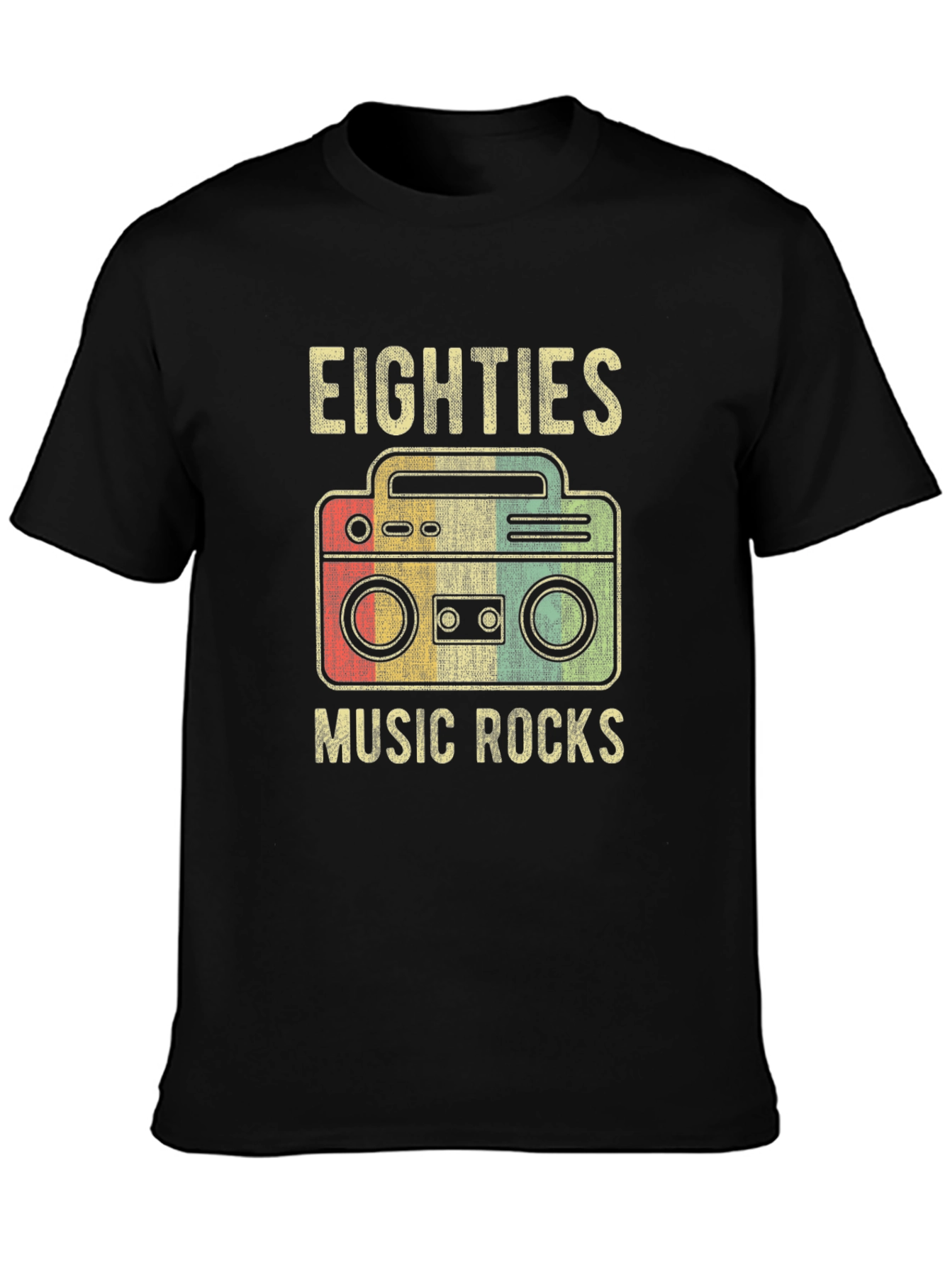 Retro 80s Music Rocks Graphic T-Shirt