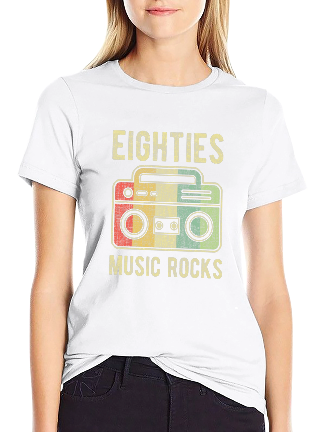 Retro 80s Music Rocks Graphic T-Shirt