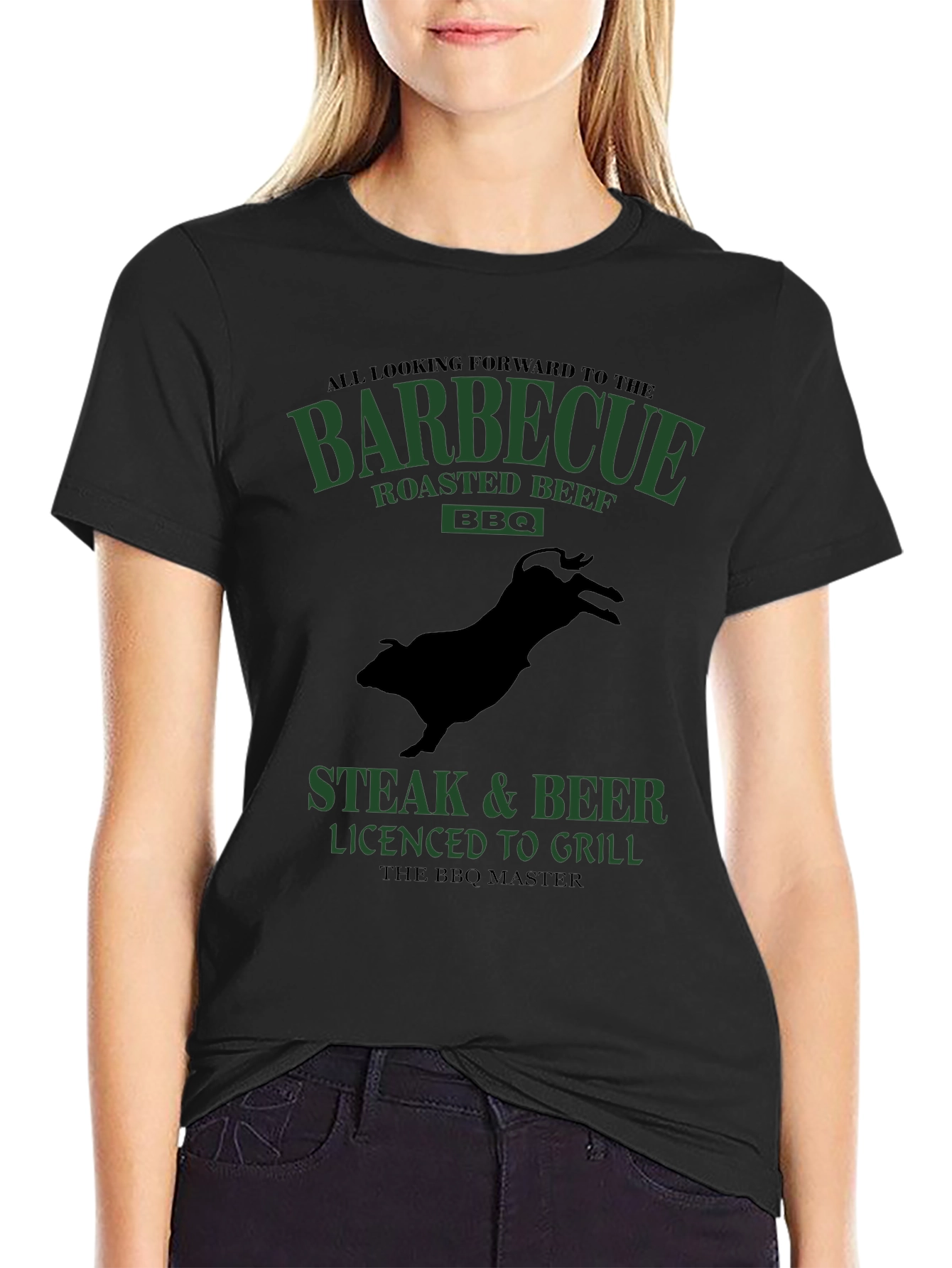 BBQ Master T-Shirt - Steak & Beer Grilling Tee