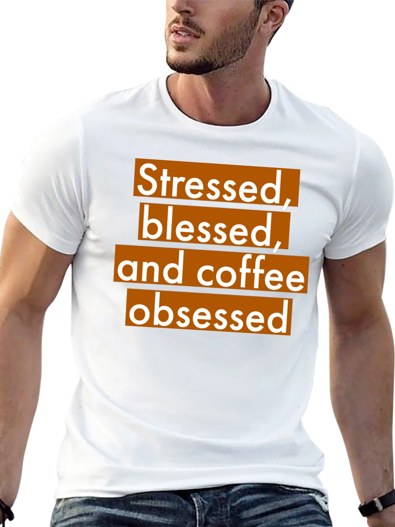 Stressed Blessed & Coffee Obsessed Graphic Tee