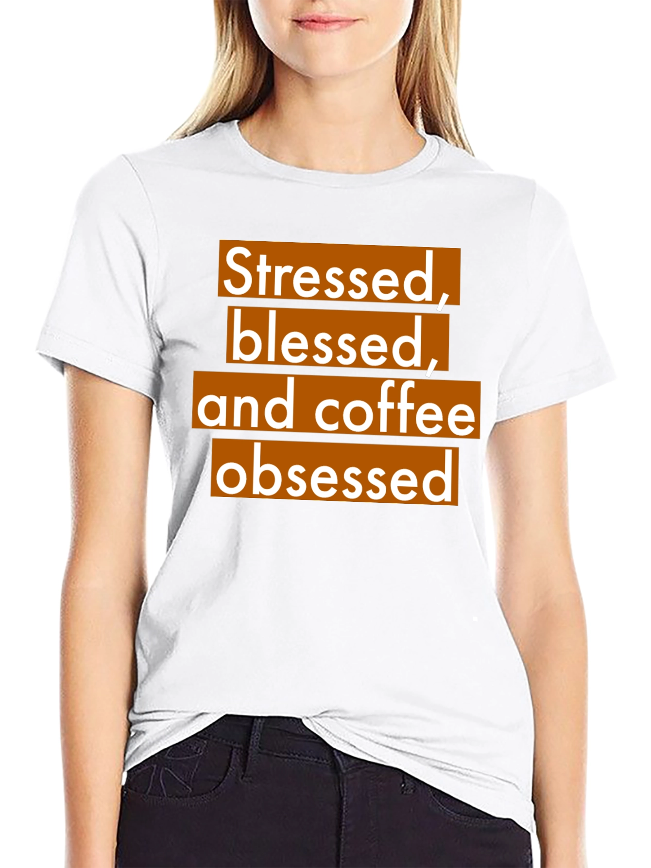 Stressed Blessed & Coffee Obsessed Graphic Tee