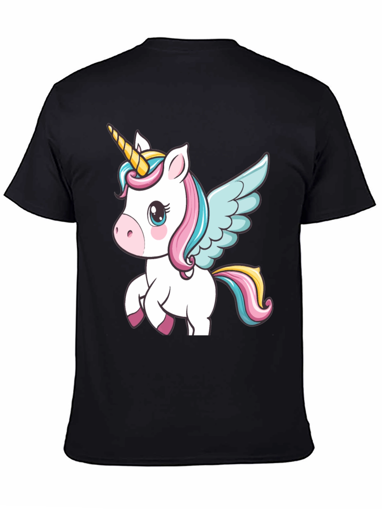 Unicorn Graphic Black T-Shirt