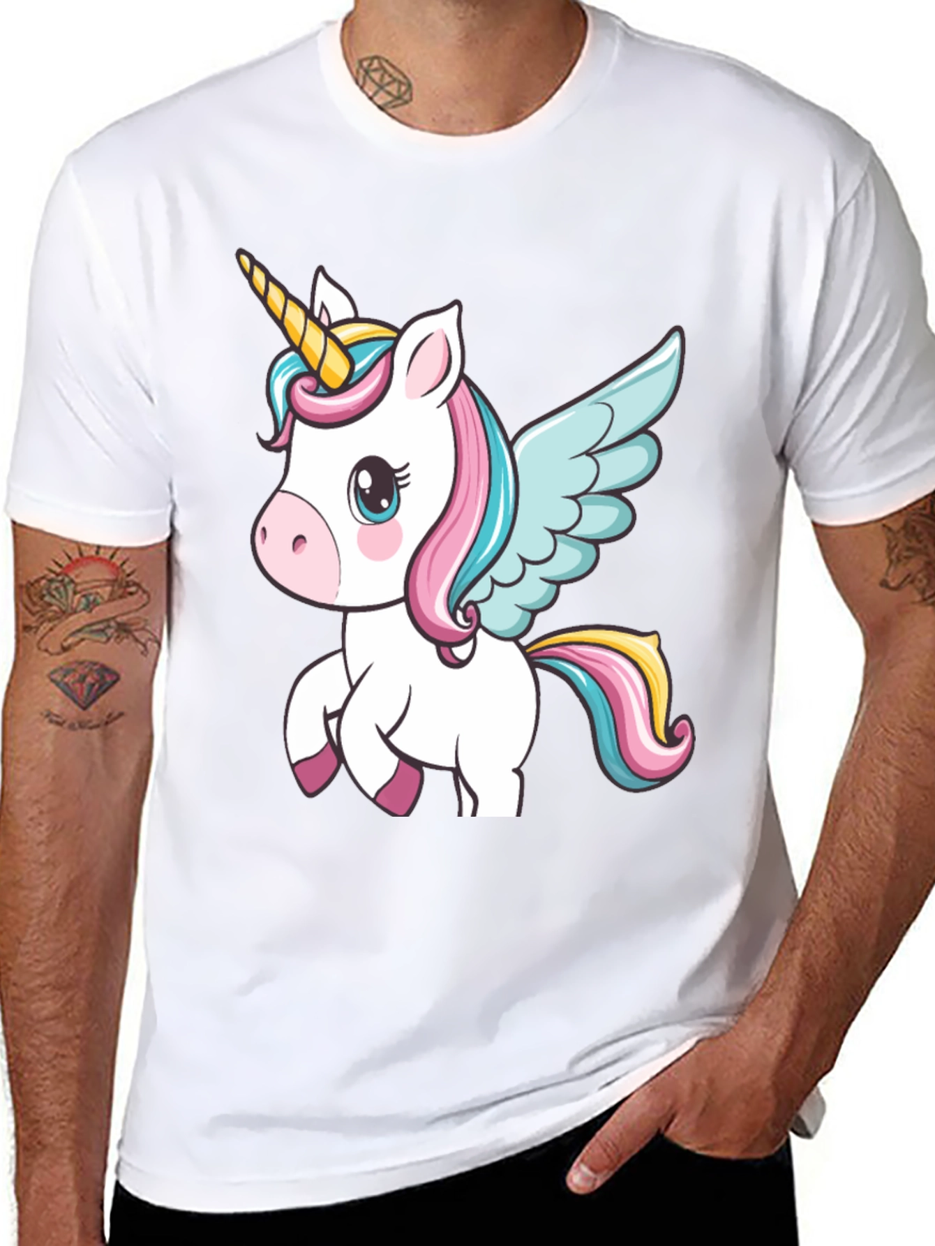 Unicorn Graphic Black T-Shirt