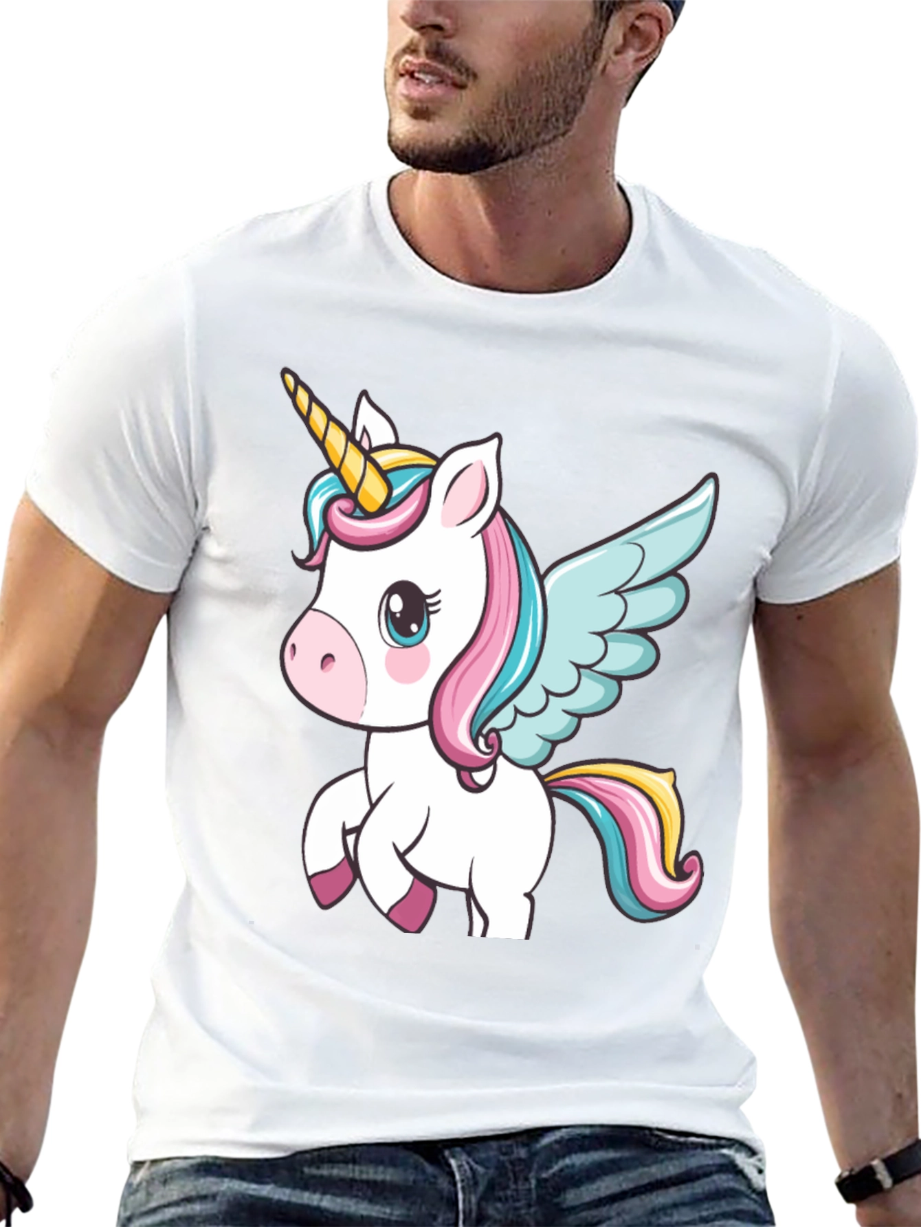 Unicorn Graphic Black T-Shirt