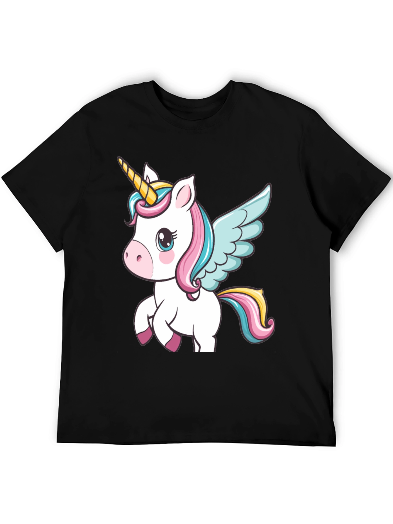 Unicorn Graphic Black T-Shirt