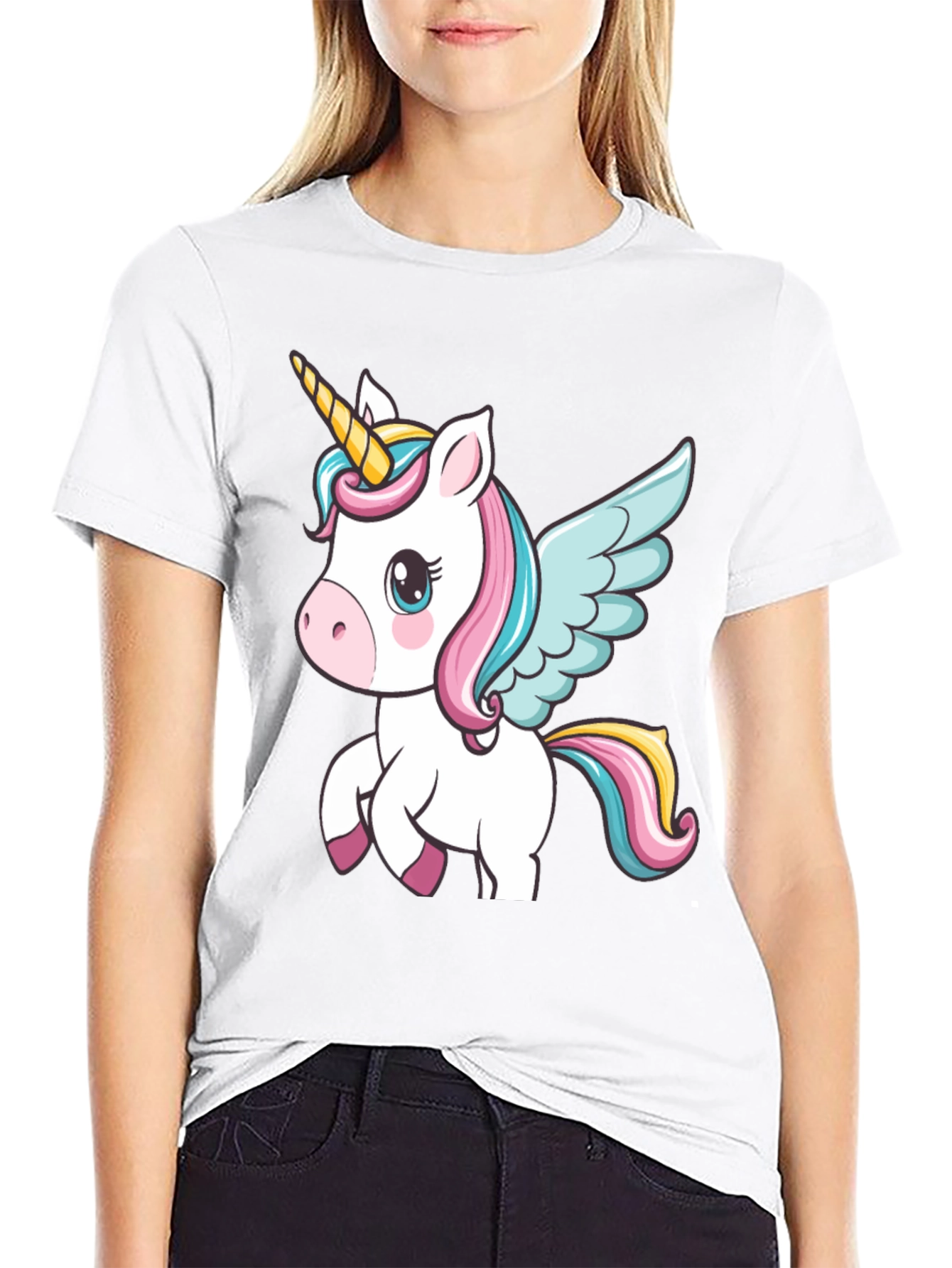 Unicorn Graphic Black T-Shirt