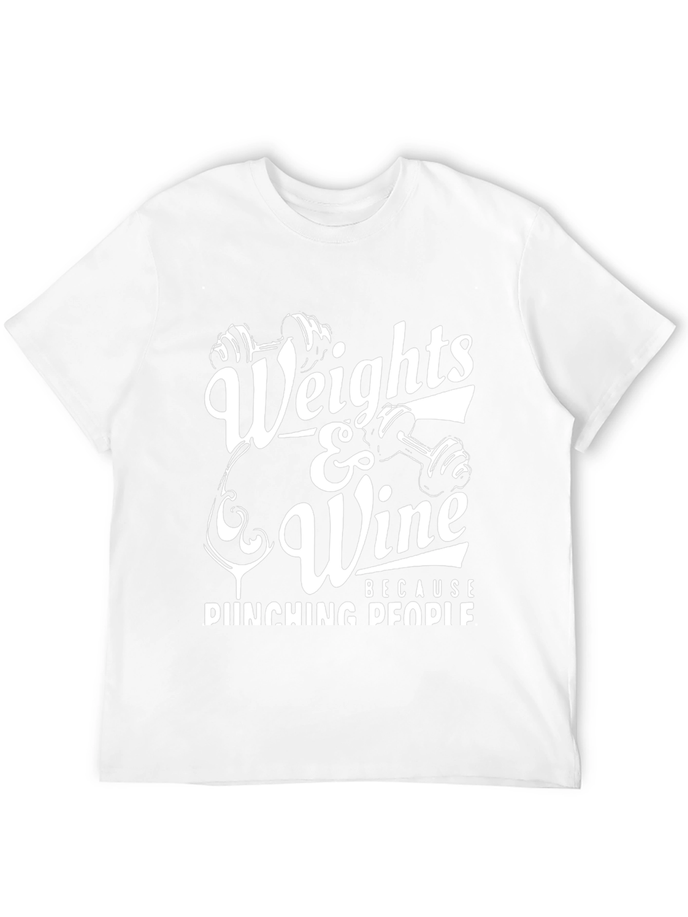 Weights & Wine Black Graphic Tee