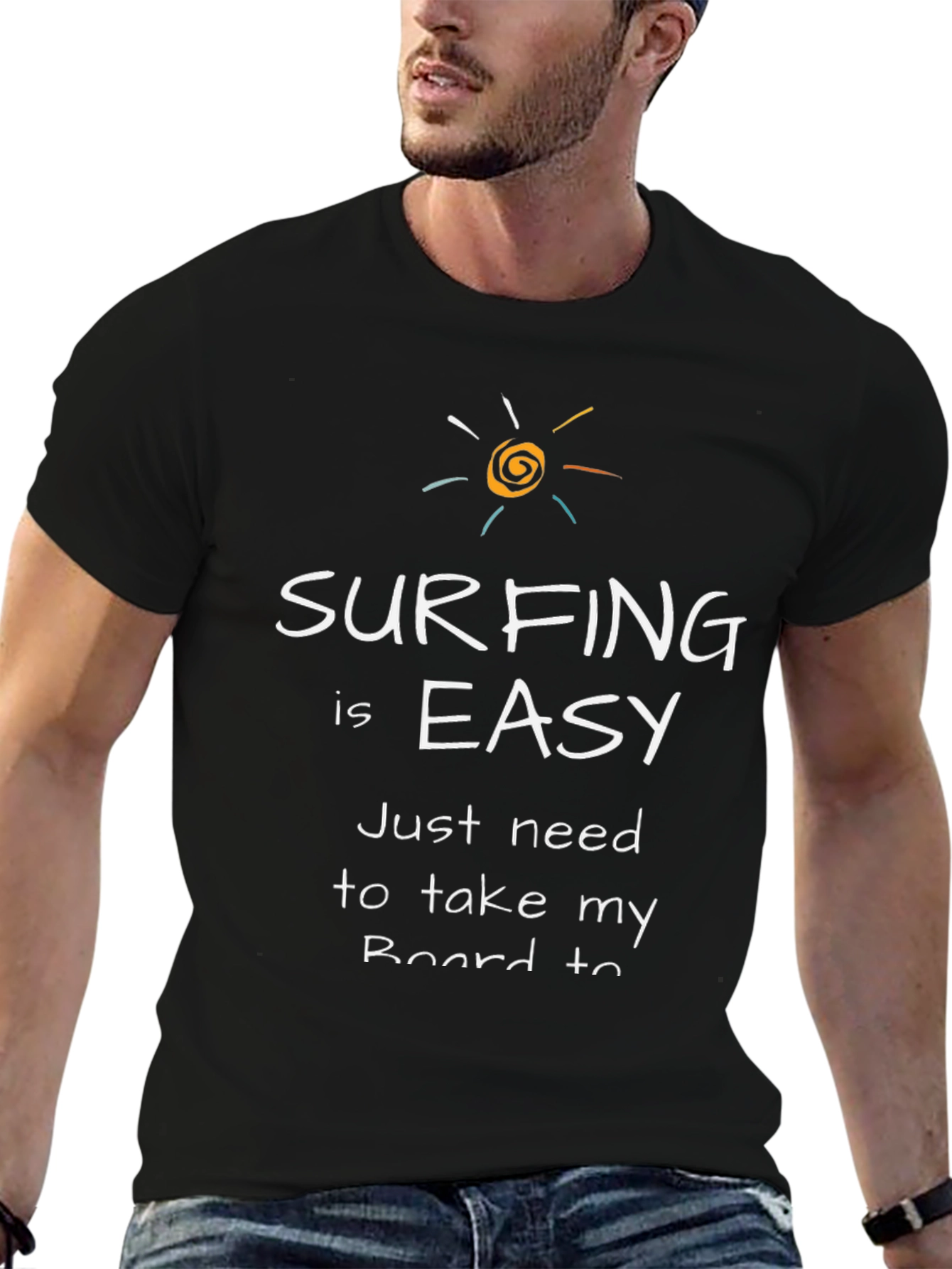 Surfing is Easy Mens Graphic Tee