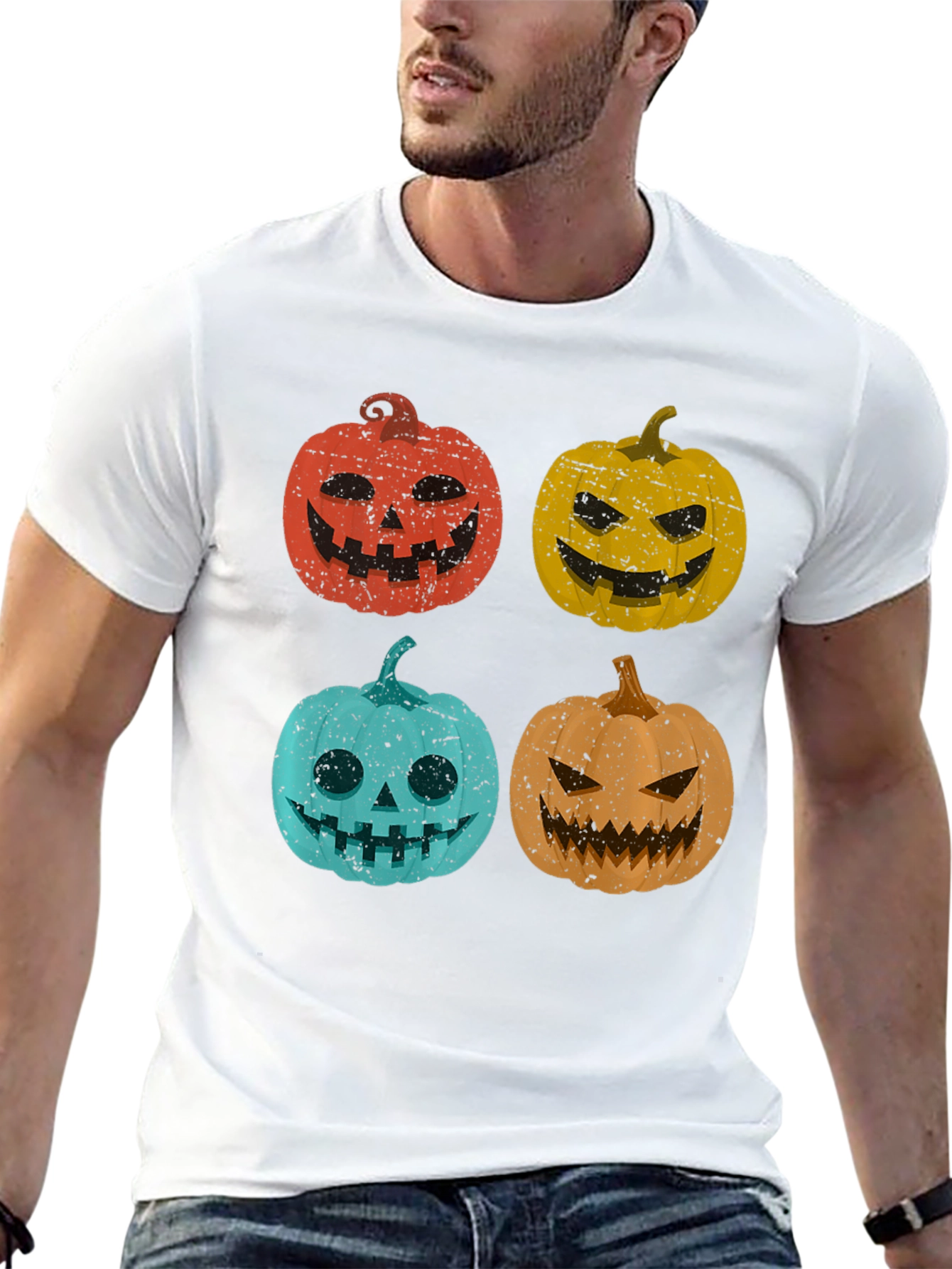 Retro Halloween Pumpkin T-Shirt