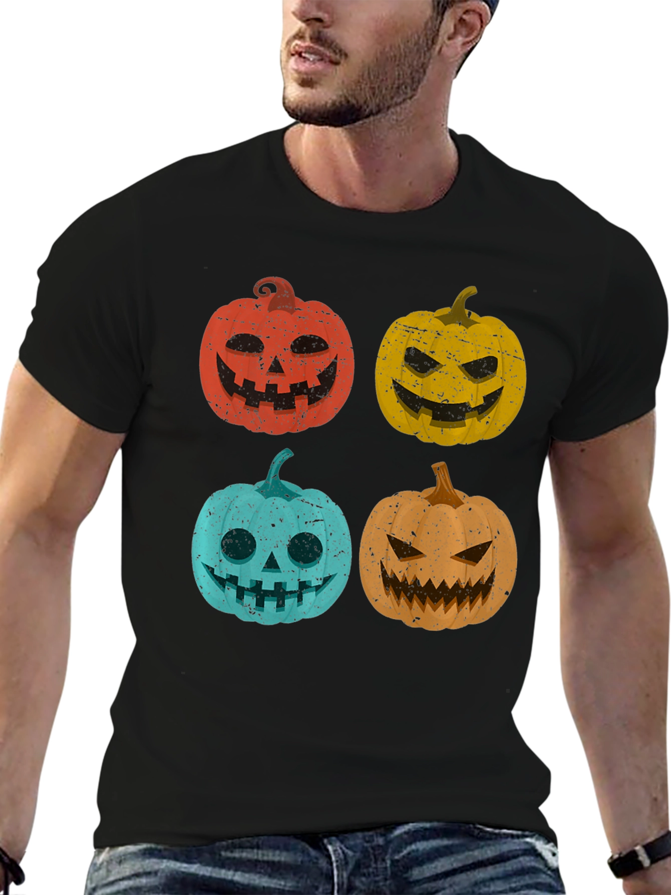 Retro Halloween Pumpkin T-Shirt