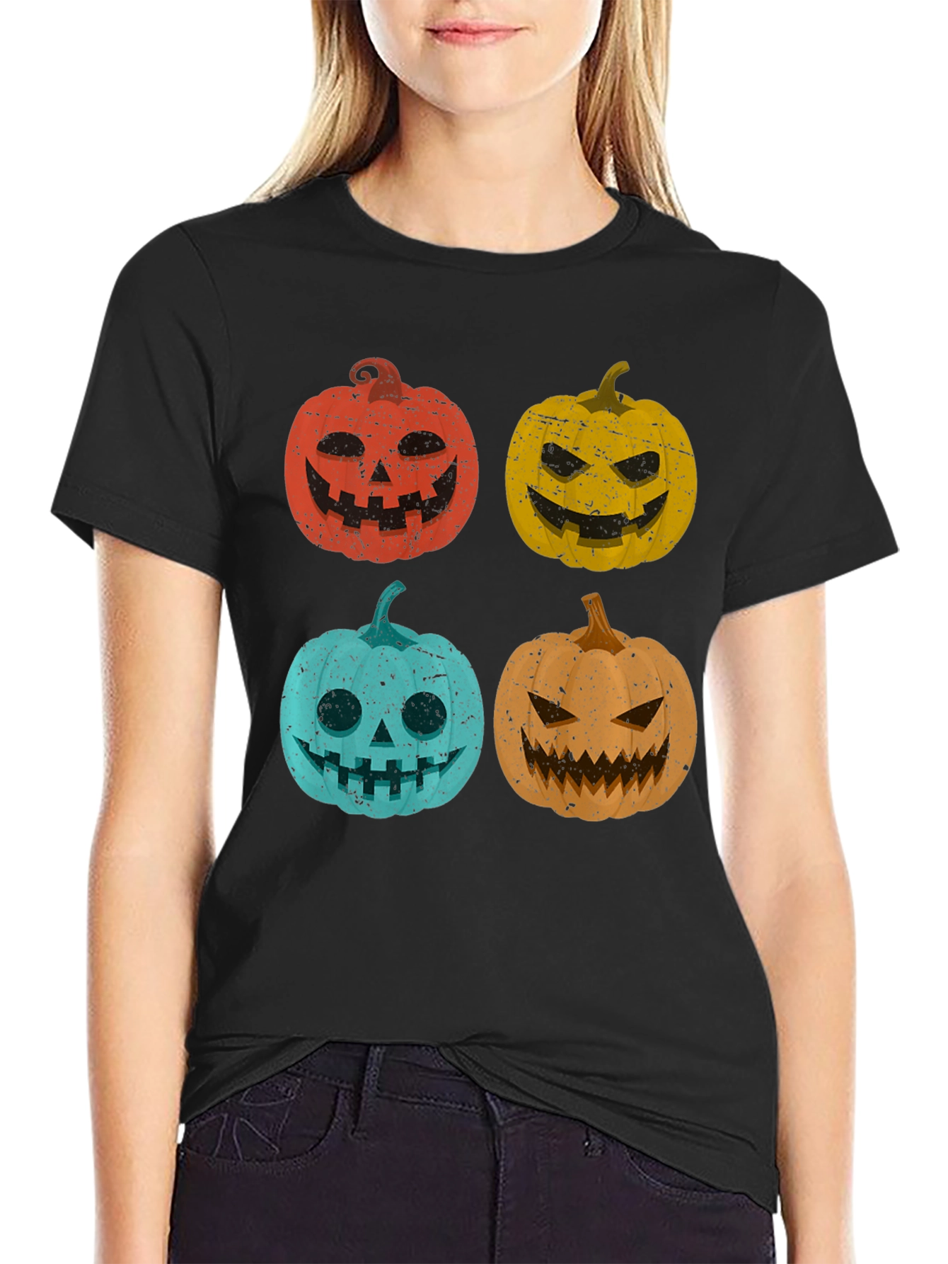 Retro Halloween Pumpkin T-Shirt