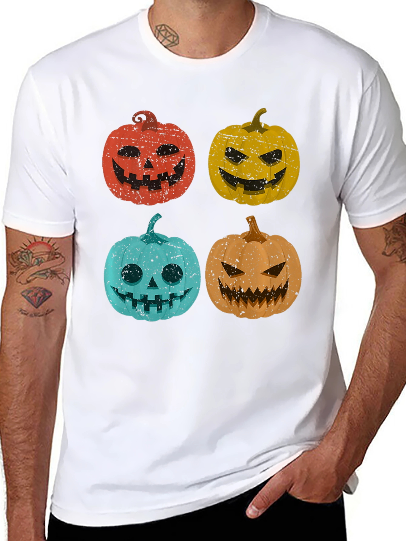 Retro Halloween Pumpkin T-Shirt