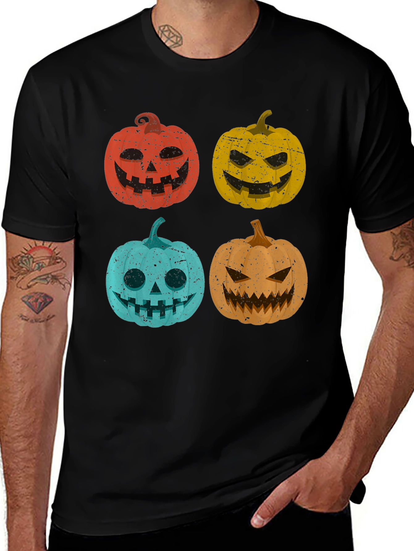 Retro Halloween Pumpkin T-Shirt