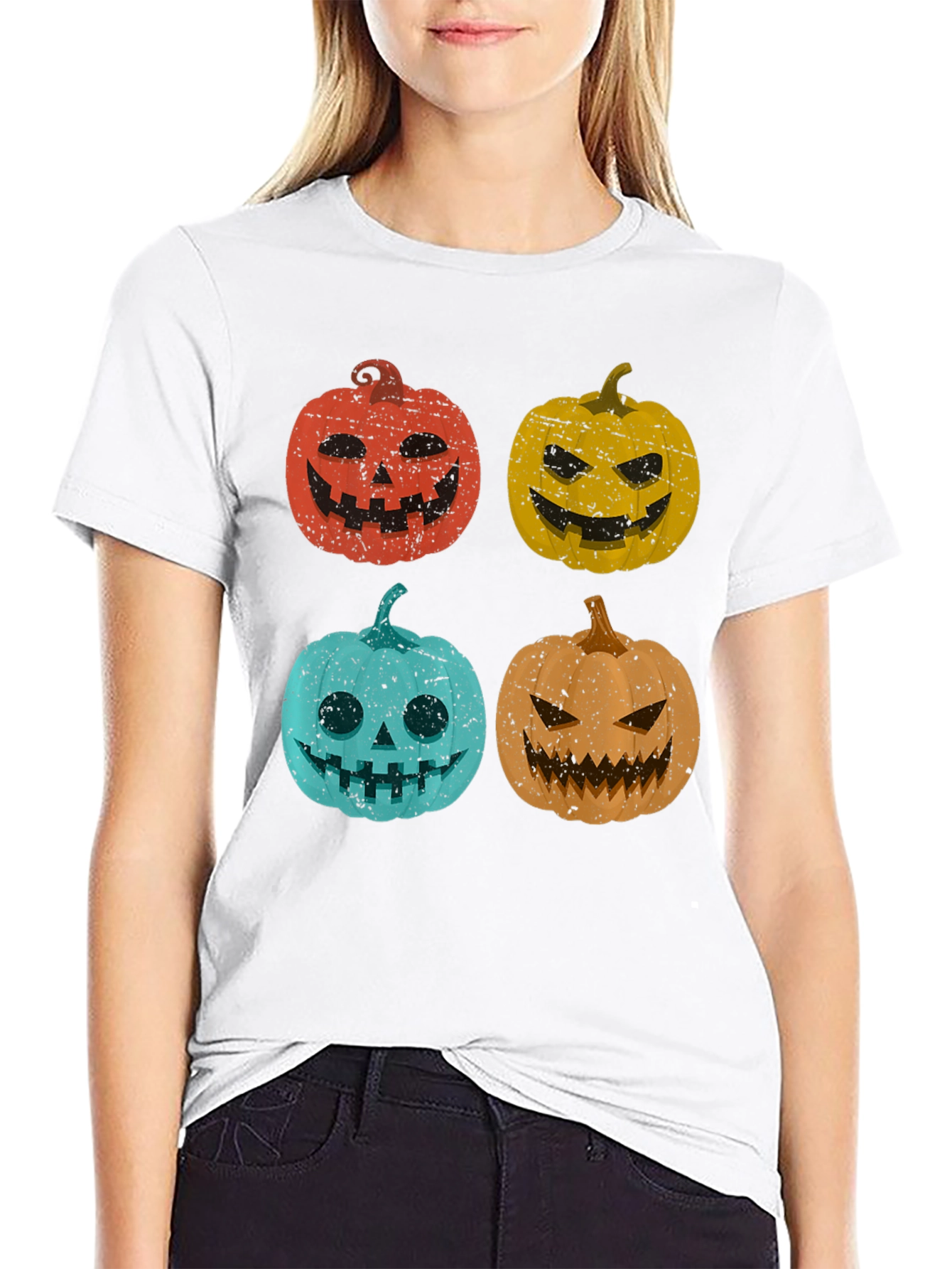 Retro Halloween Pumpkin T-Shirt