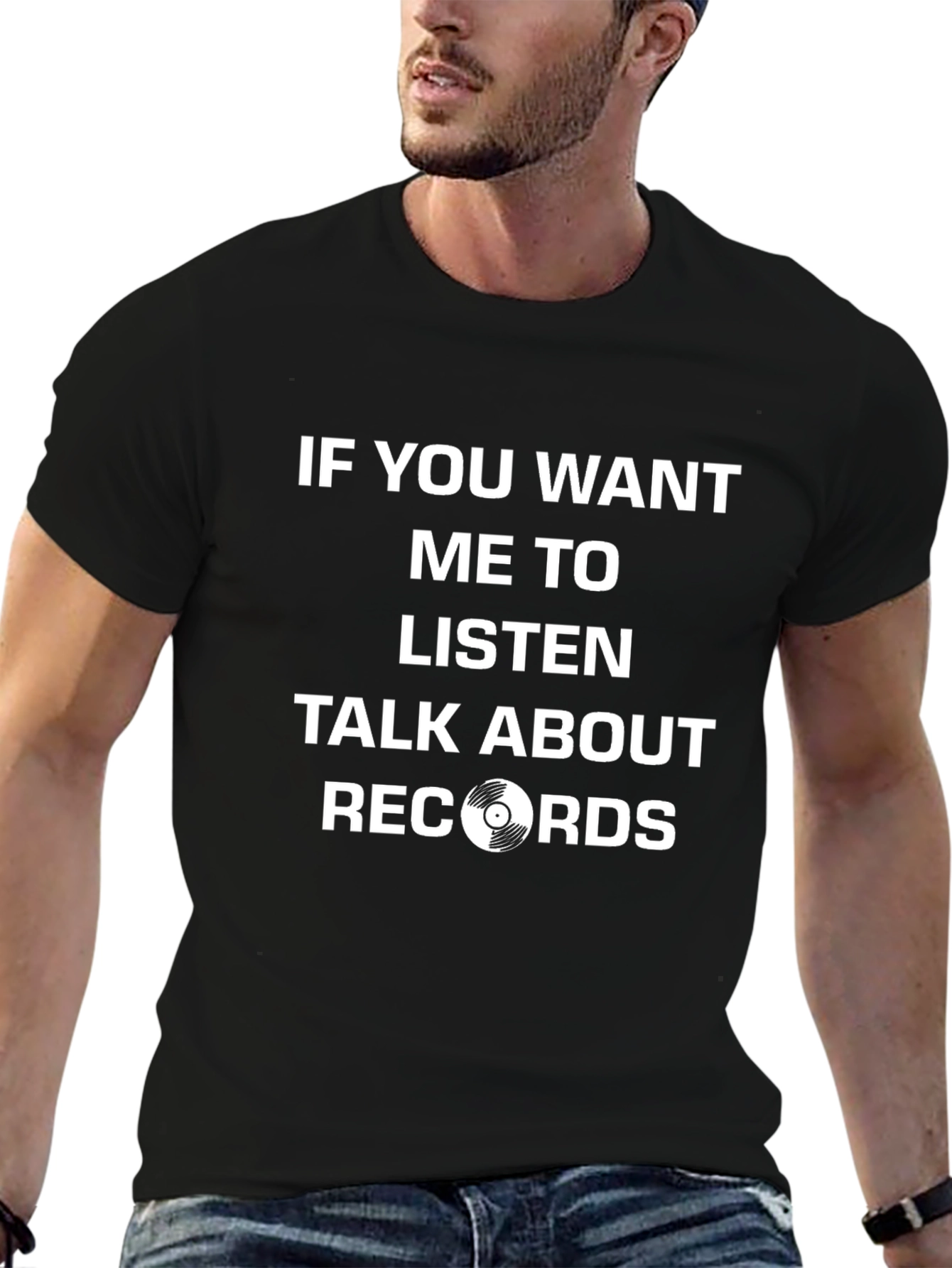 Talk About Records Black Graphic T-Shirt
