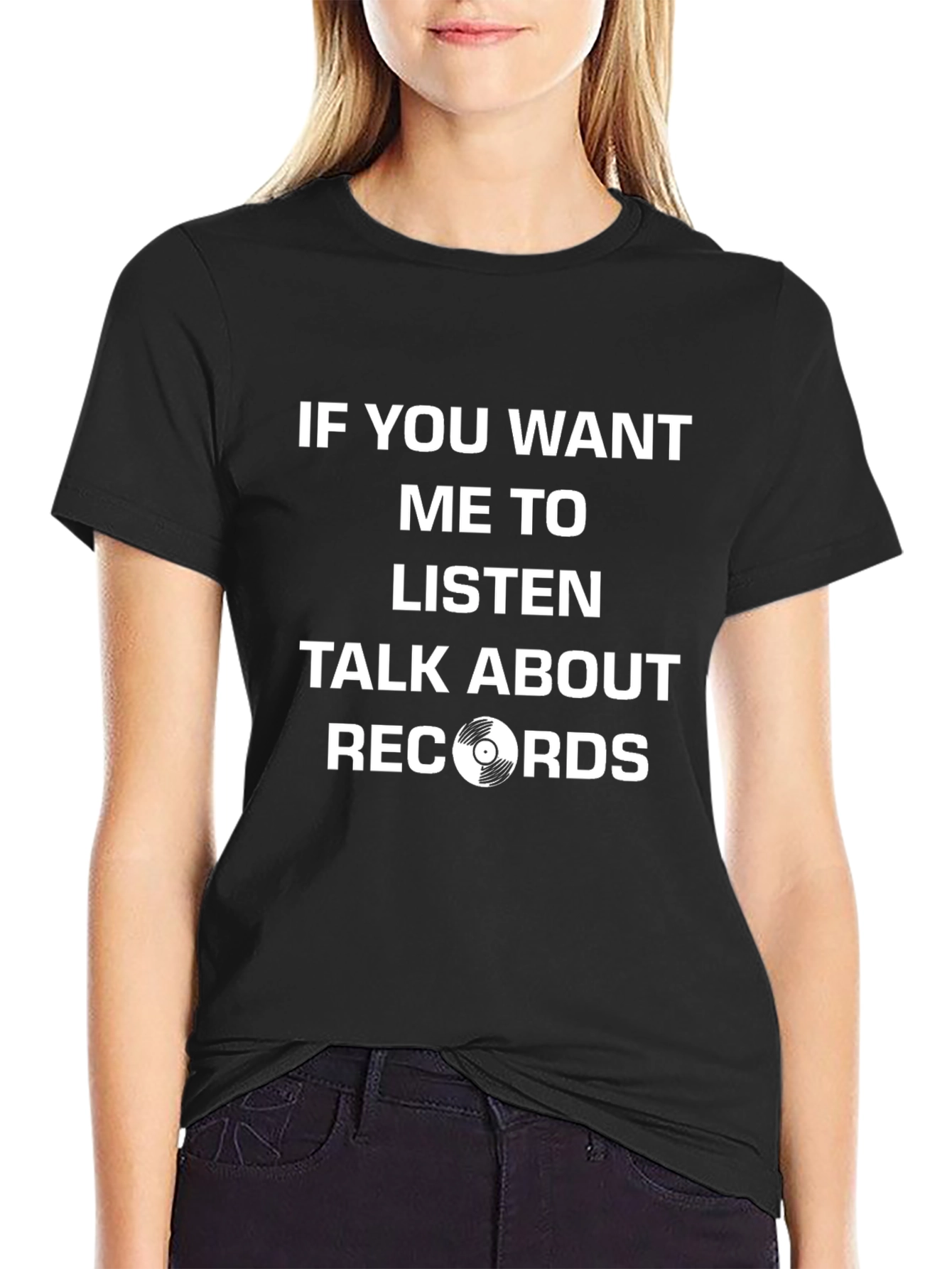 Talk About Records Black Graphic T-Shirt