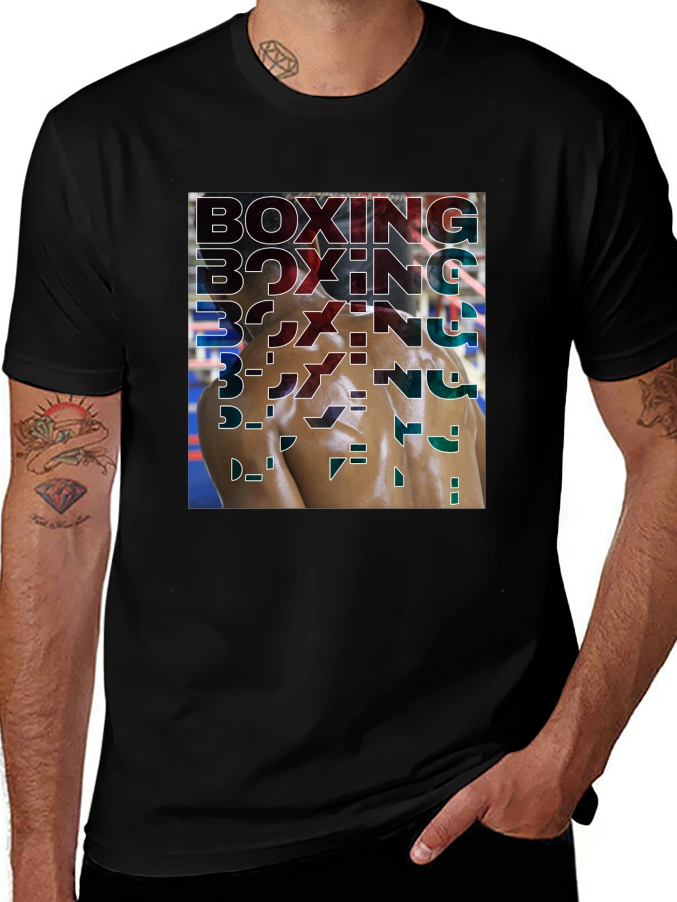 Boxing Graphic Print Tee - Stylish Gym Apparel