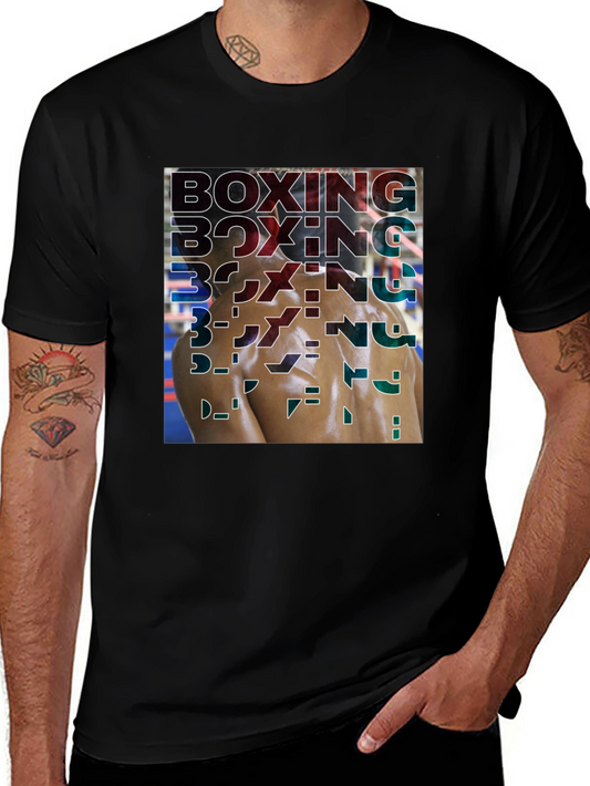 Boxing Graphic Print Tee - Stylish Gym Apparel