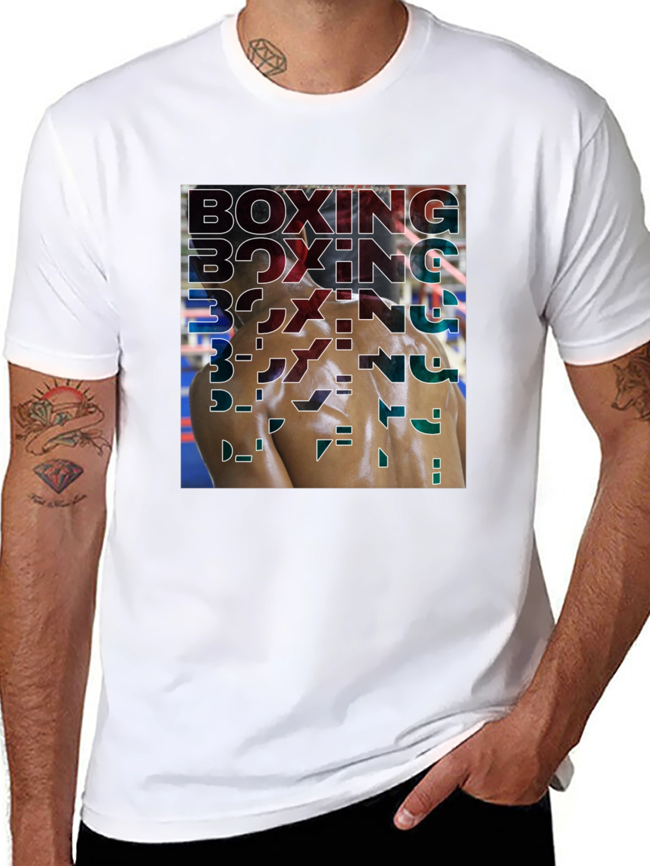 Boxing Graphic Print Tee - Stylish Gym Apparel