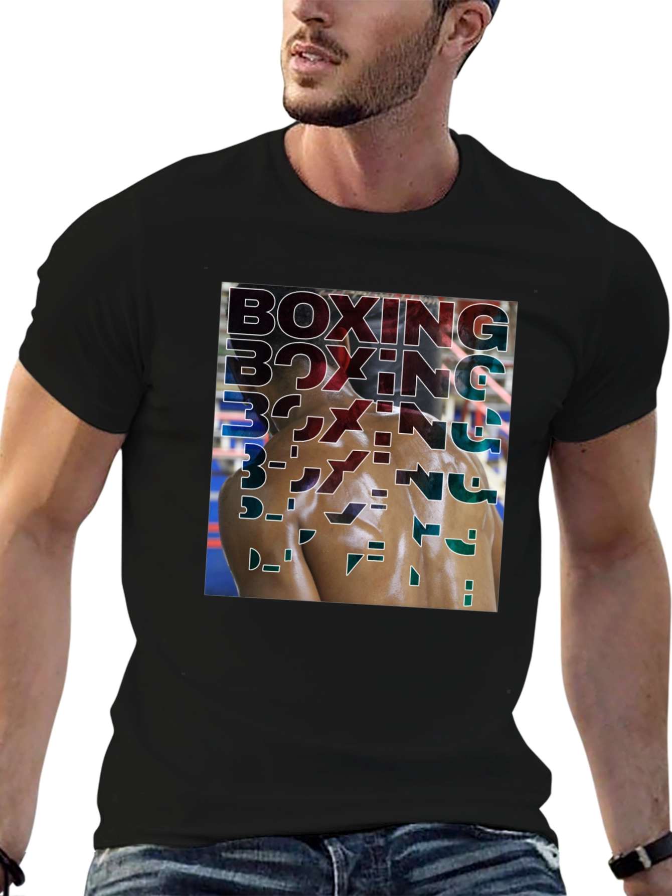 Boxing Graphic Print Tee - Stylish Gym Apparel