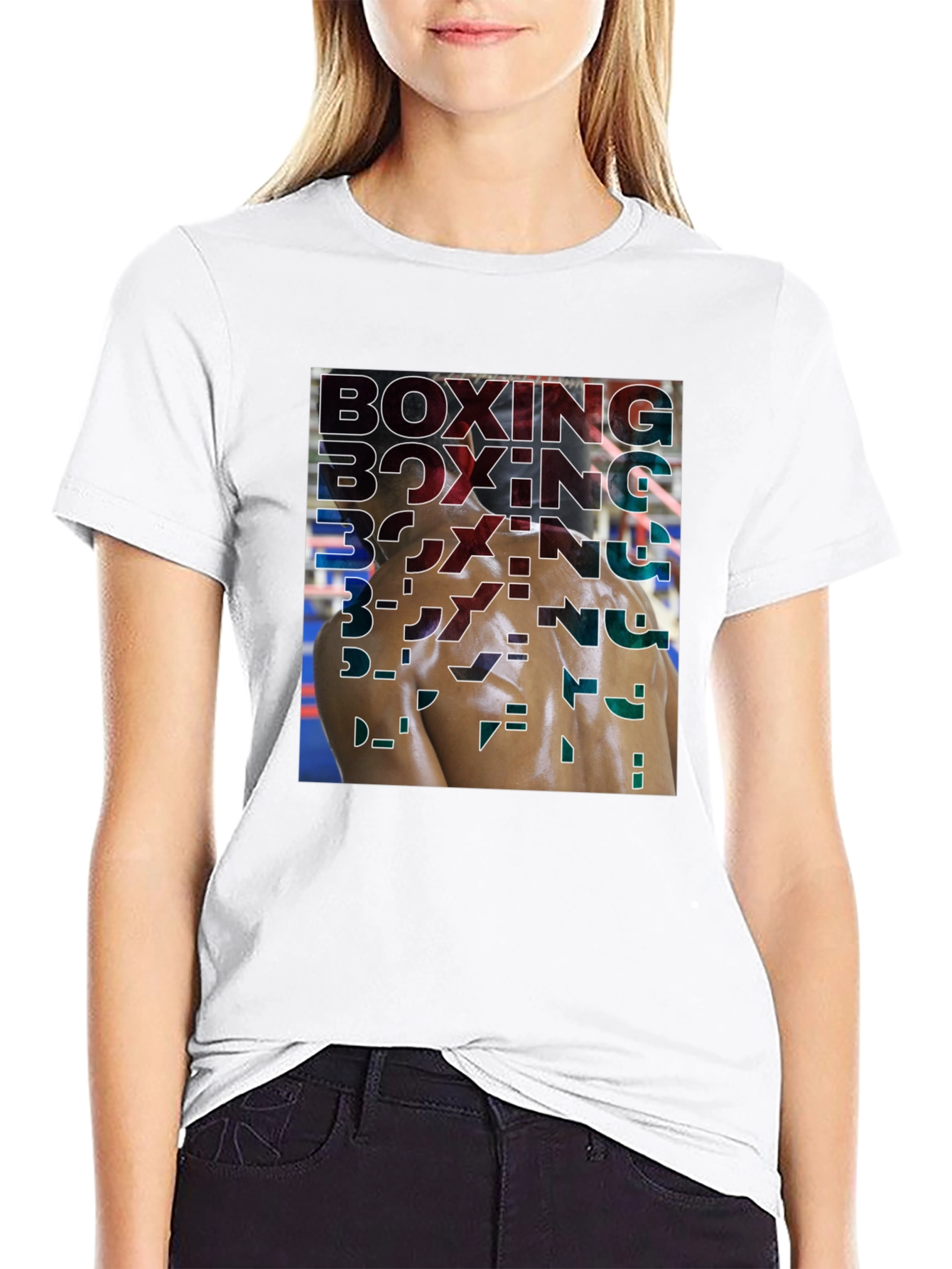 Boxing Graphic Print Tee - Stylish Gym Apparel