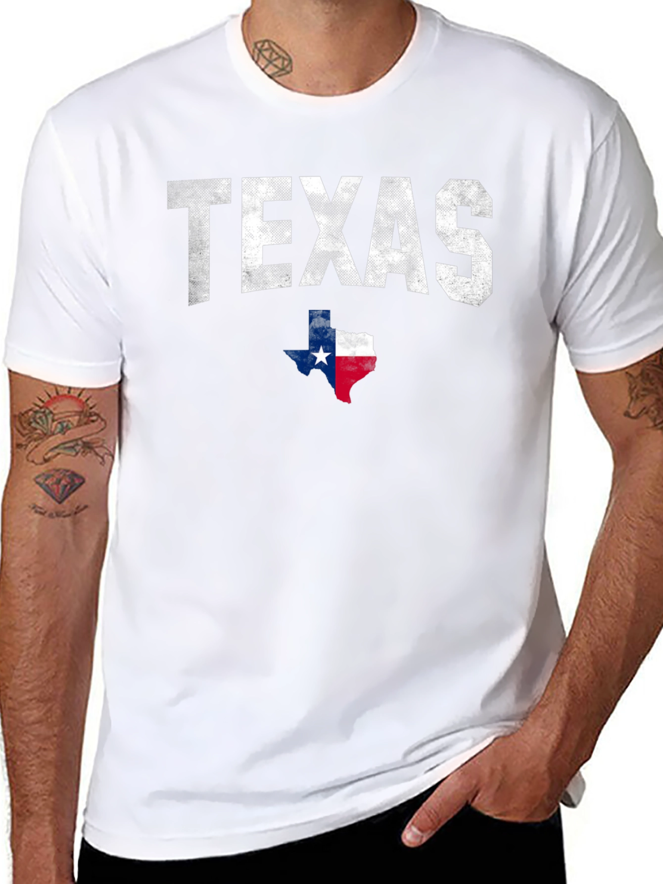 Texas Flag Graphic T-Shirt - Black
