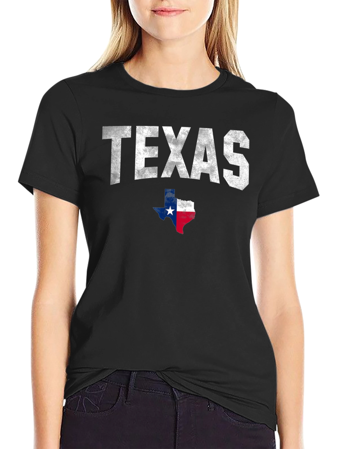 Texas Flag Graphic T-Shirt - Black