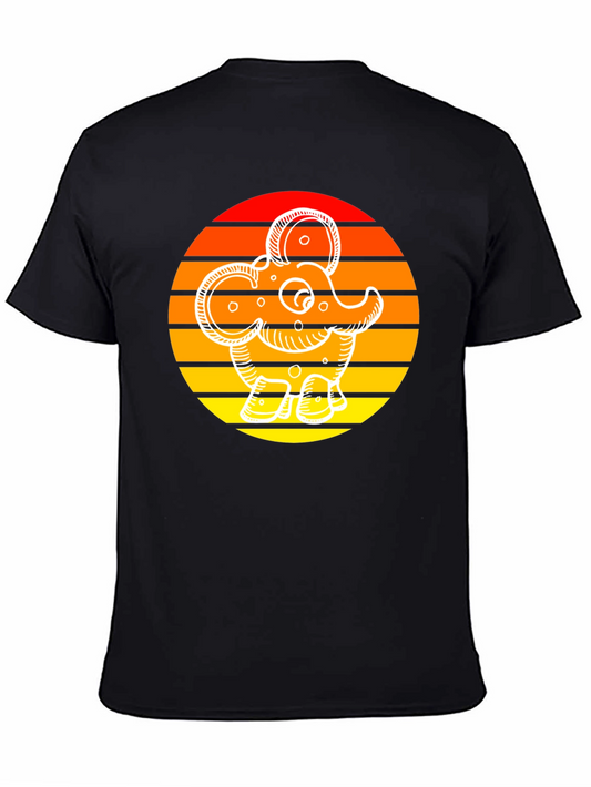 Retro Elephant Sunset Tee