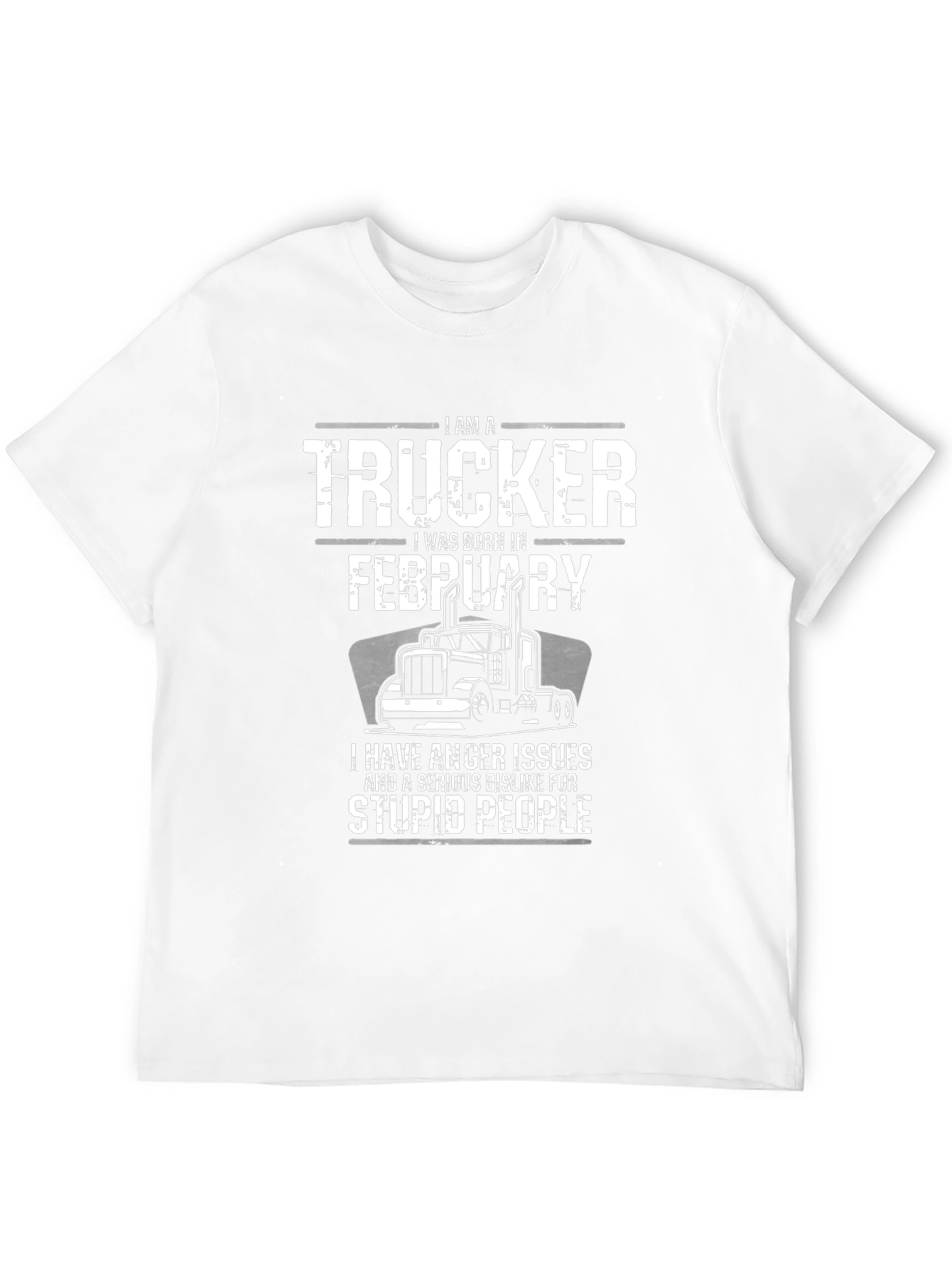 Trucker Born in February Graphic T-Shirt