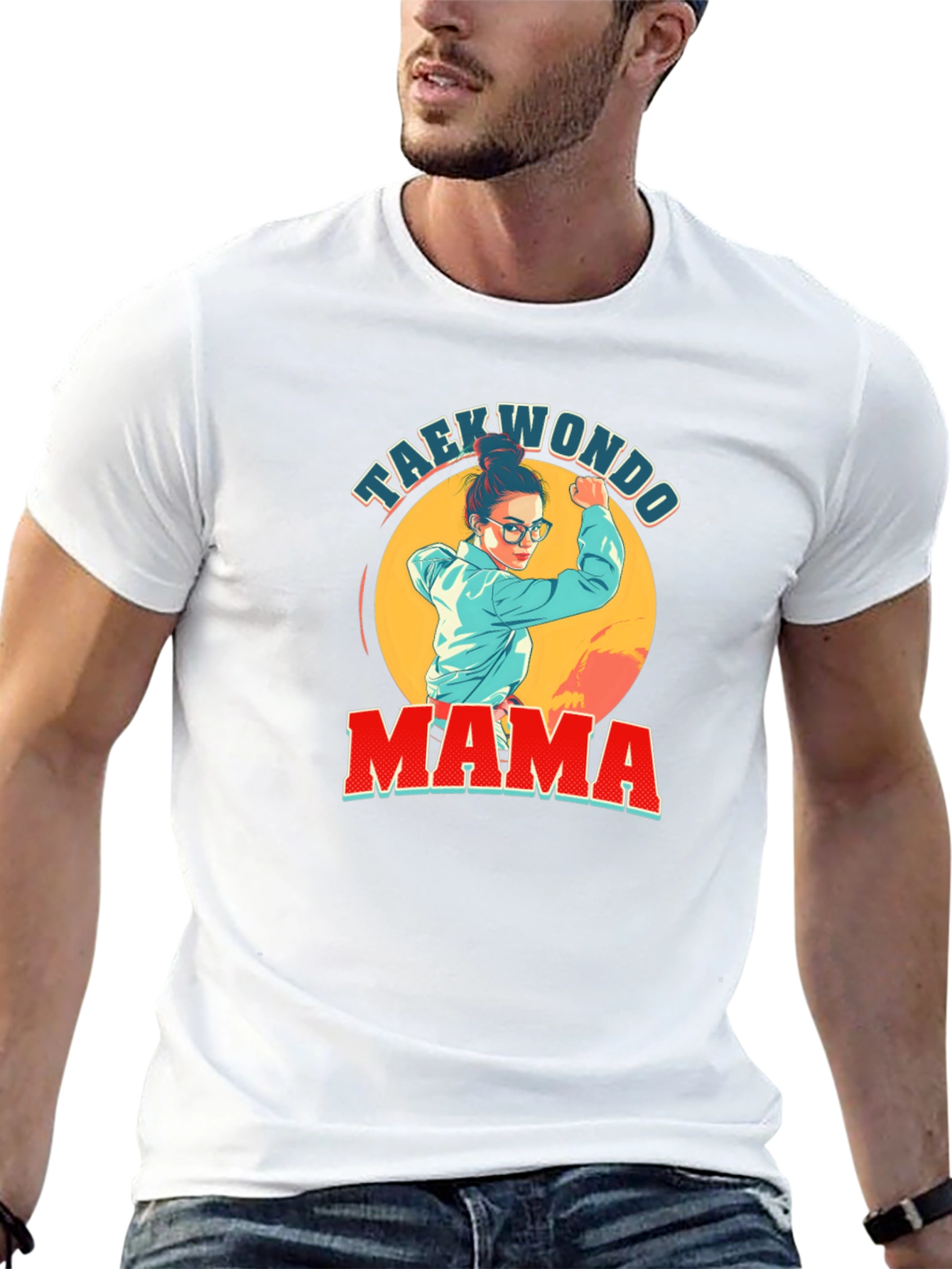 Taekwondo Mama Graphic T-Shirt - Black