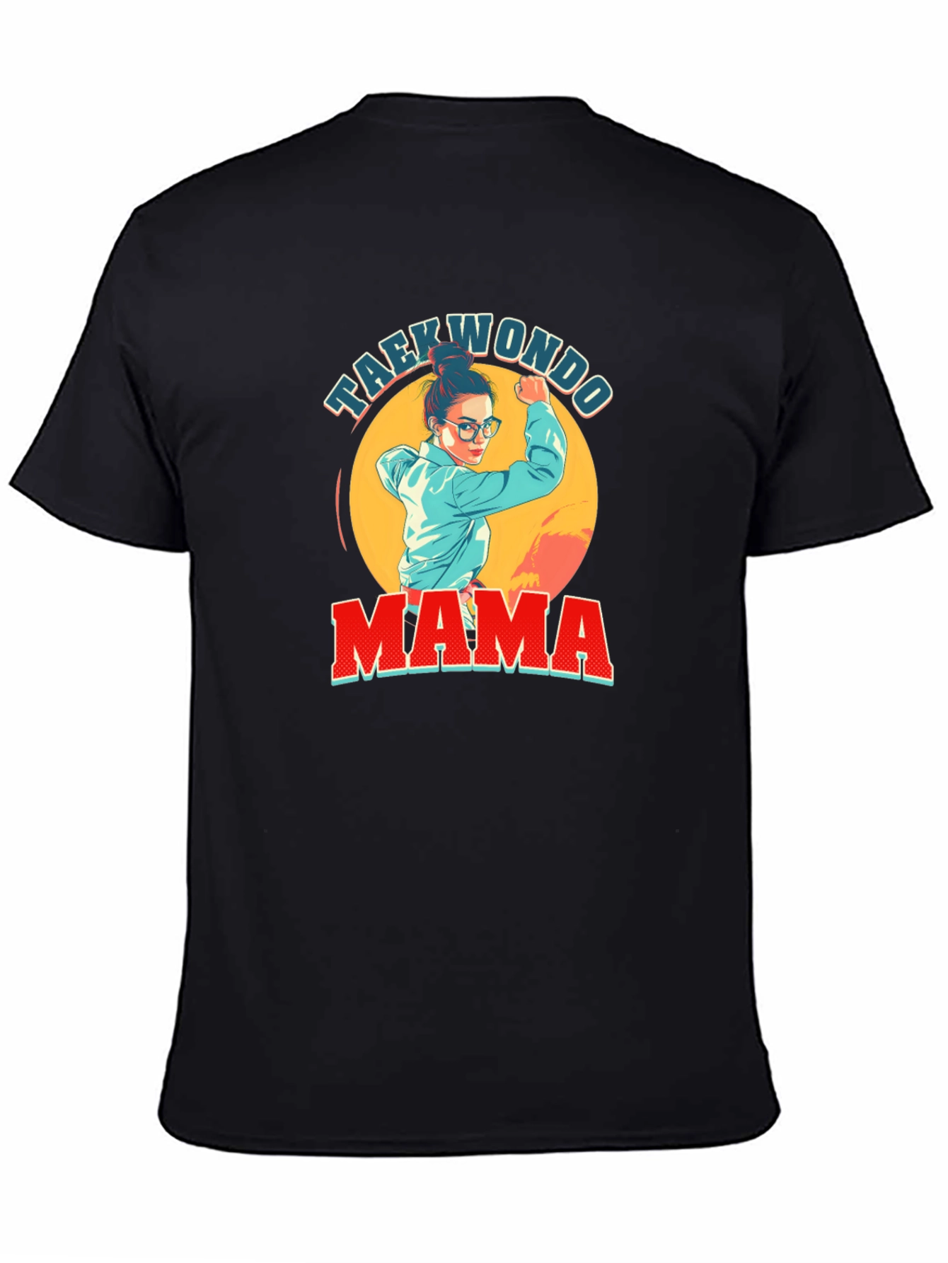 Taekwondo Mama Graphic T-Shirt - Black
