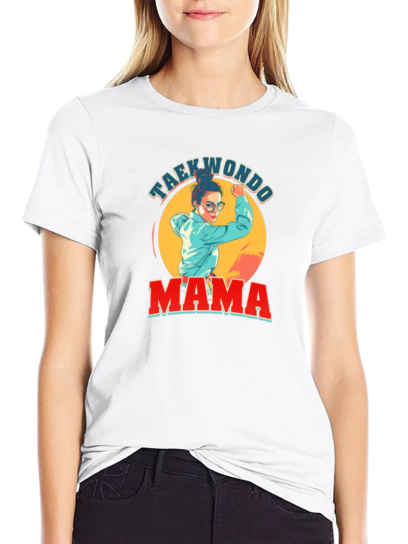Taekwondo Mama Graphic T-Shirt - Black