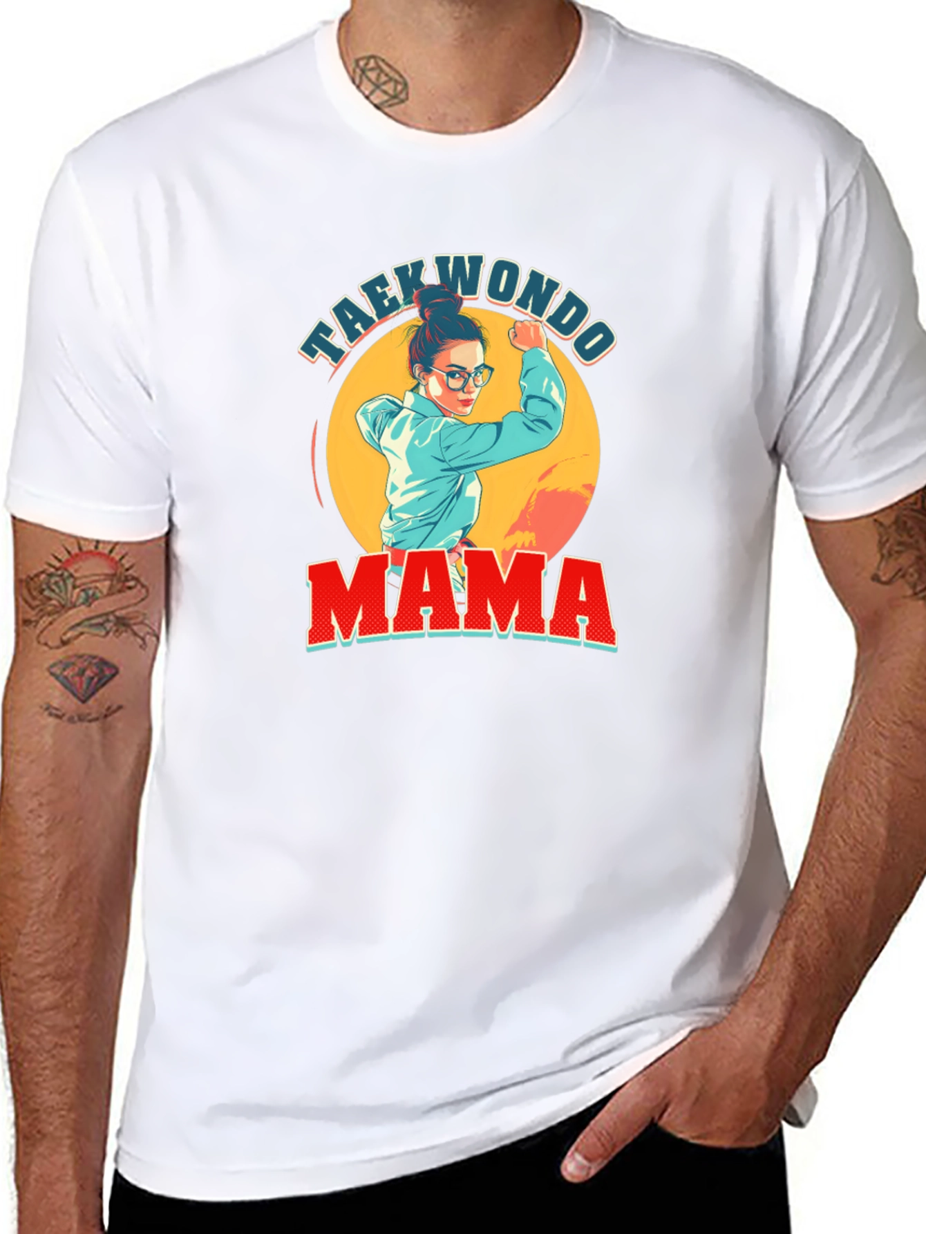 Taekwondo Mama Graphic T-Shirt - Black