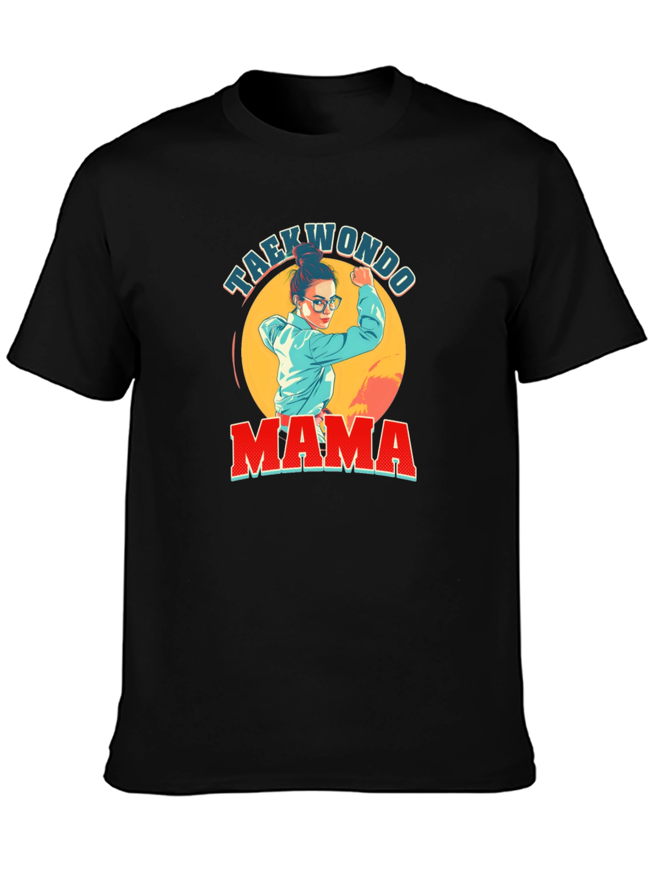 Taekwondo Mama Graphic T-Shirt - Black