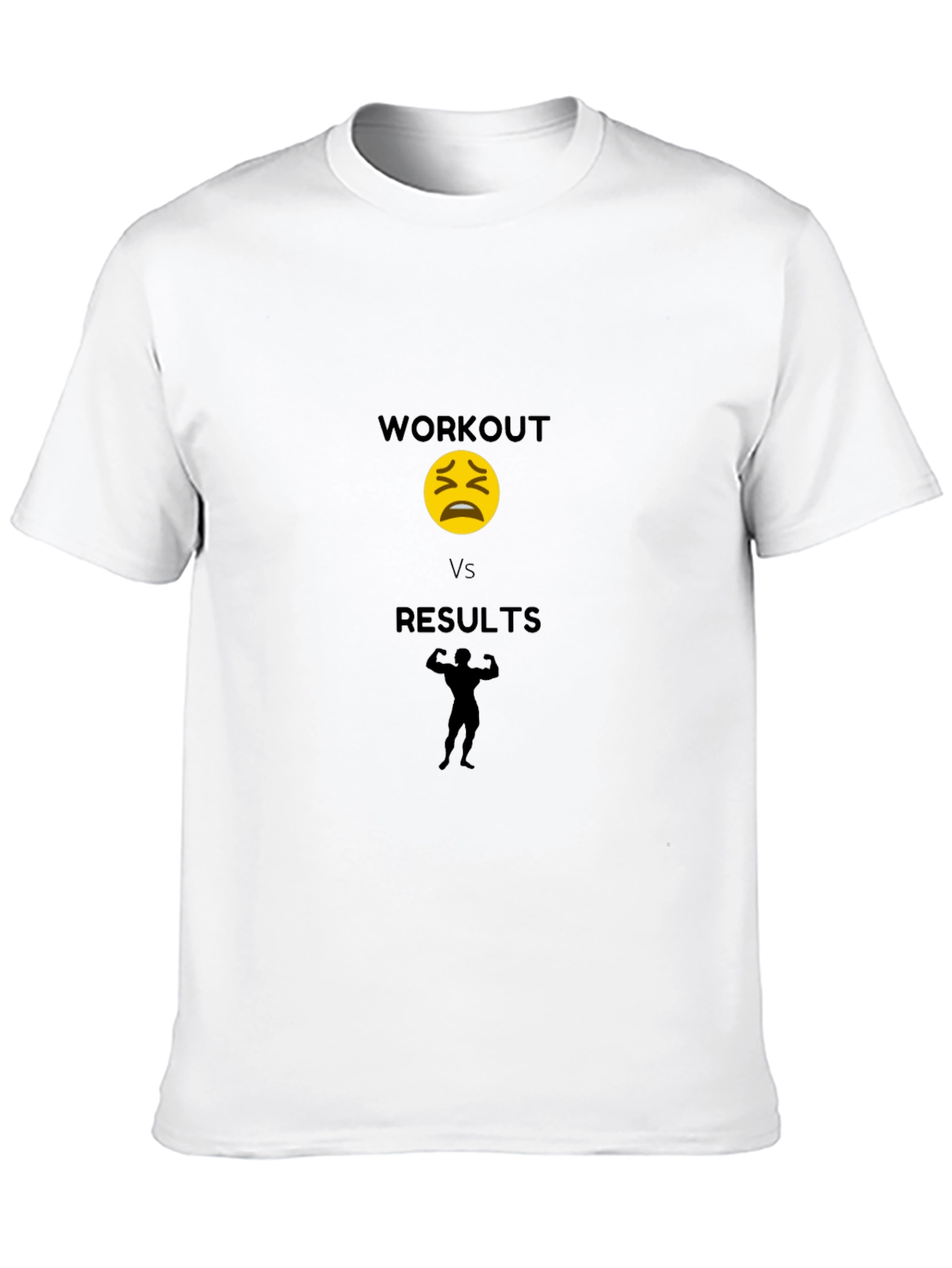 Workout Vs Results Black T-Shirt