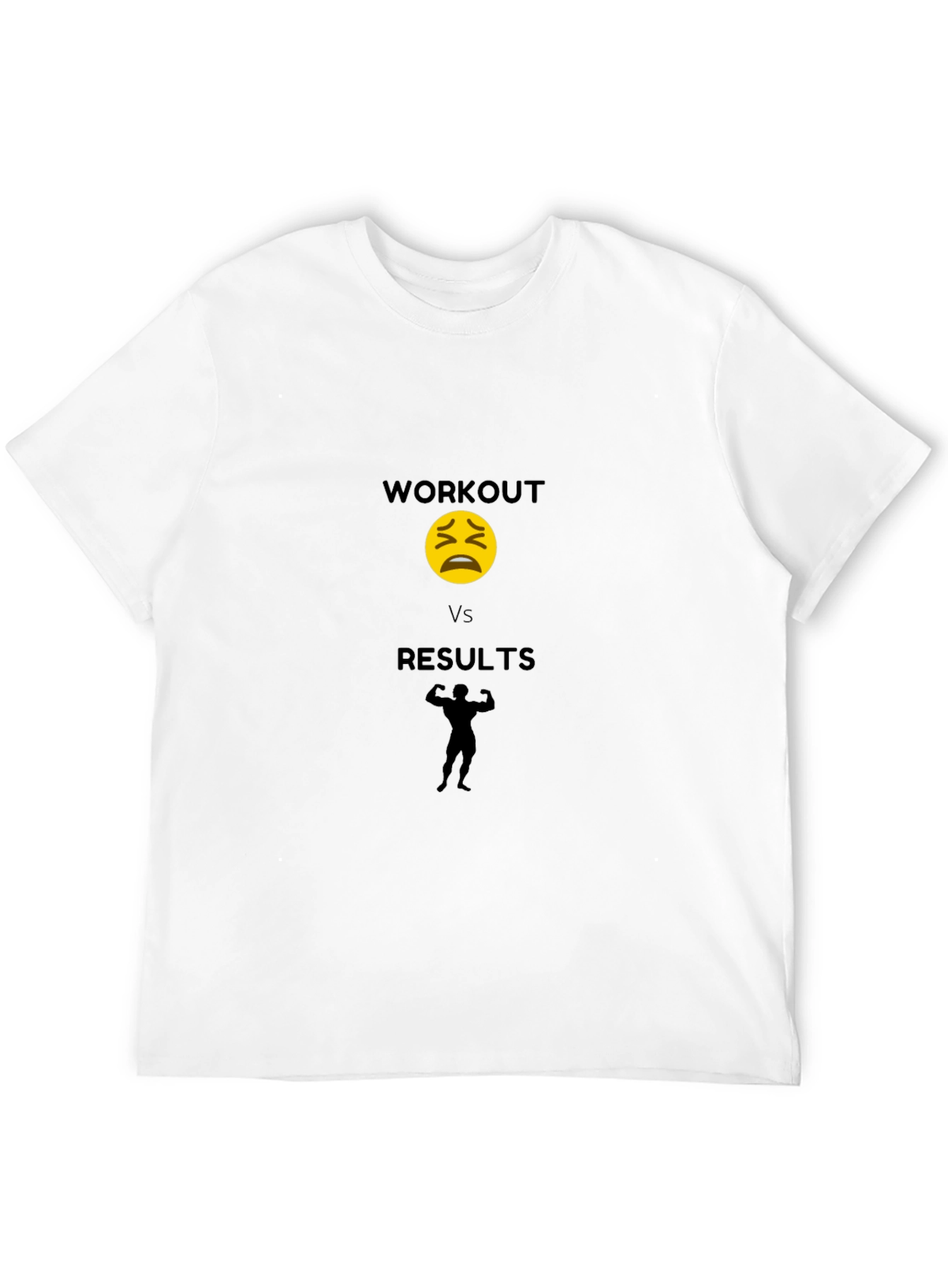 Workout Vs Results Black T-Shirt