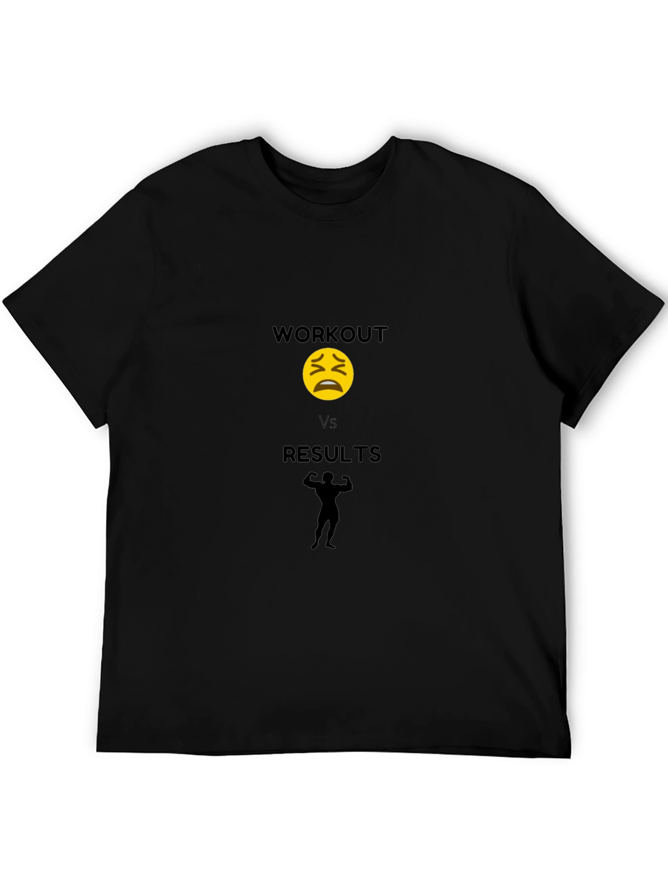 Workout Vs Results Black T-Shirt
