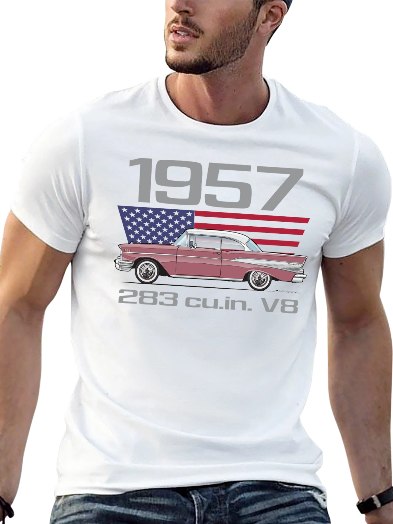 1957 Classic Car Graphic T-Shirt