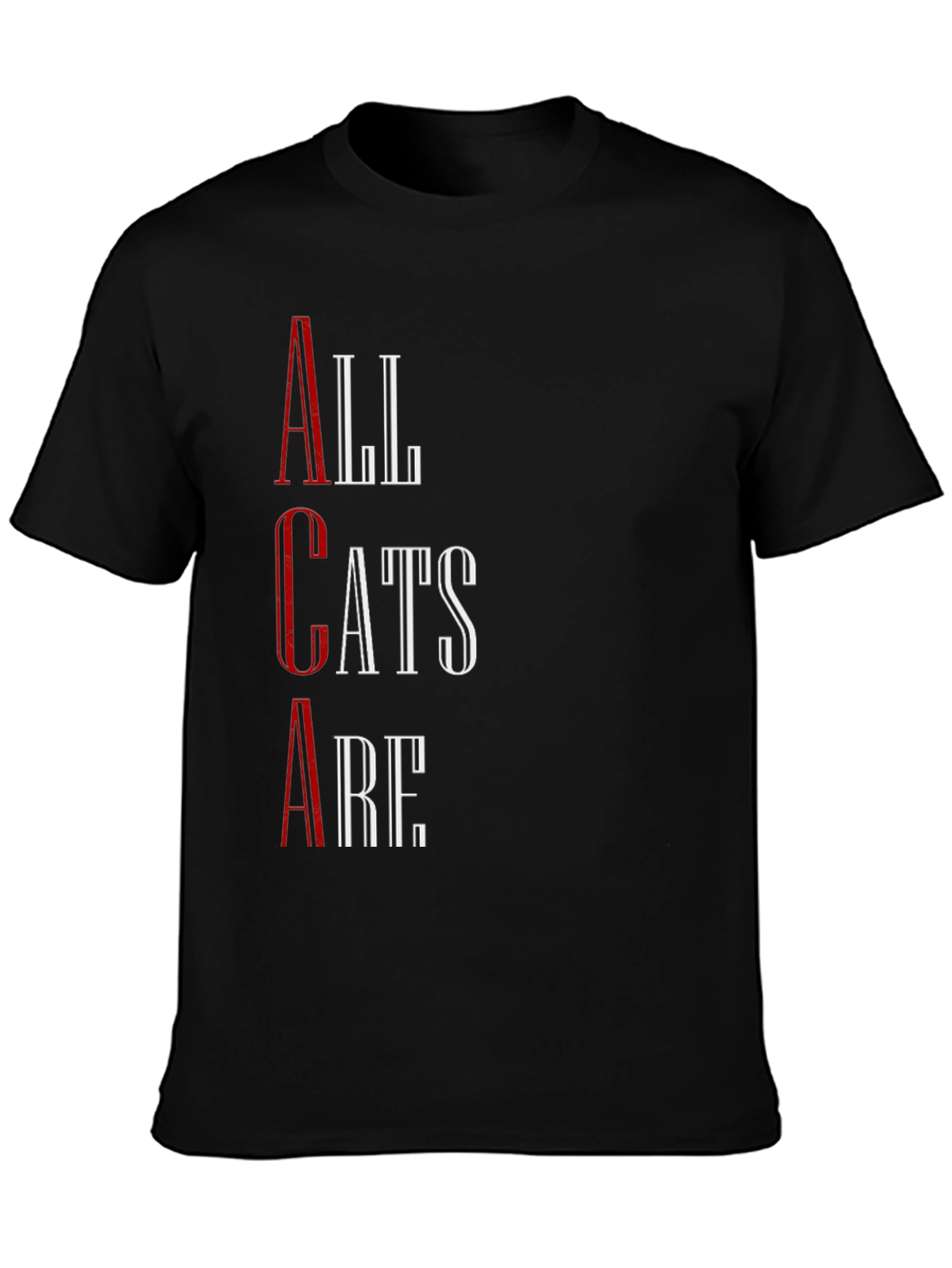 All Cats Are T-Shirt - Black Graphic Tee