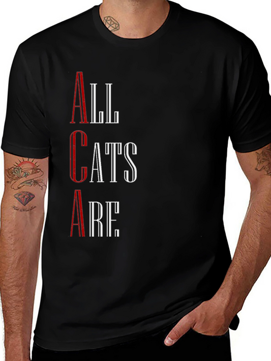 All Cats Are T-Shirt - Black Graphic Tee