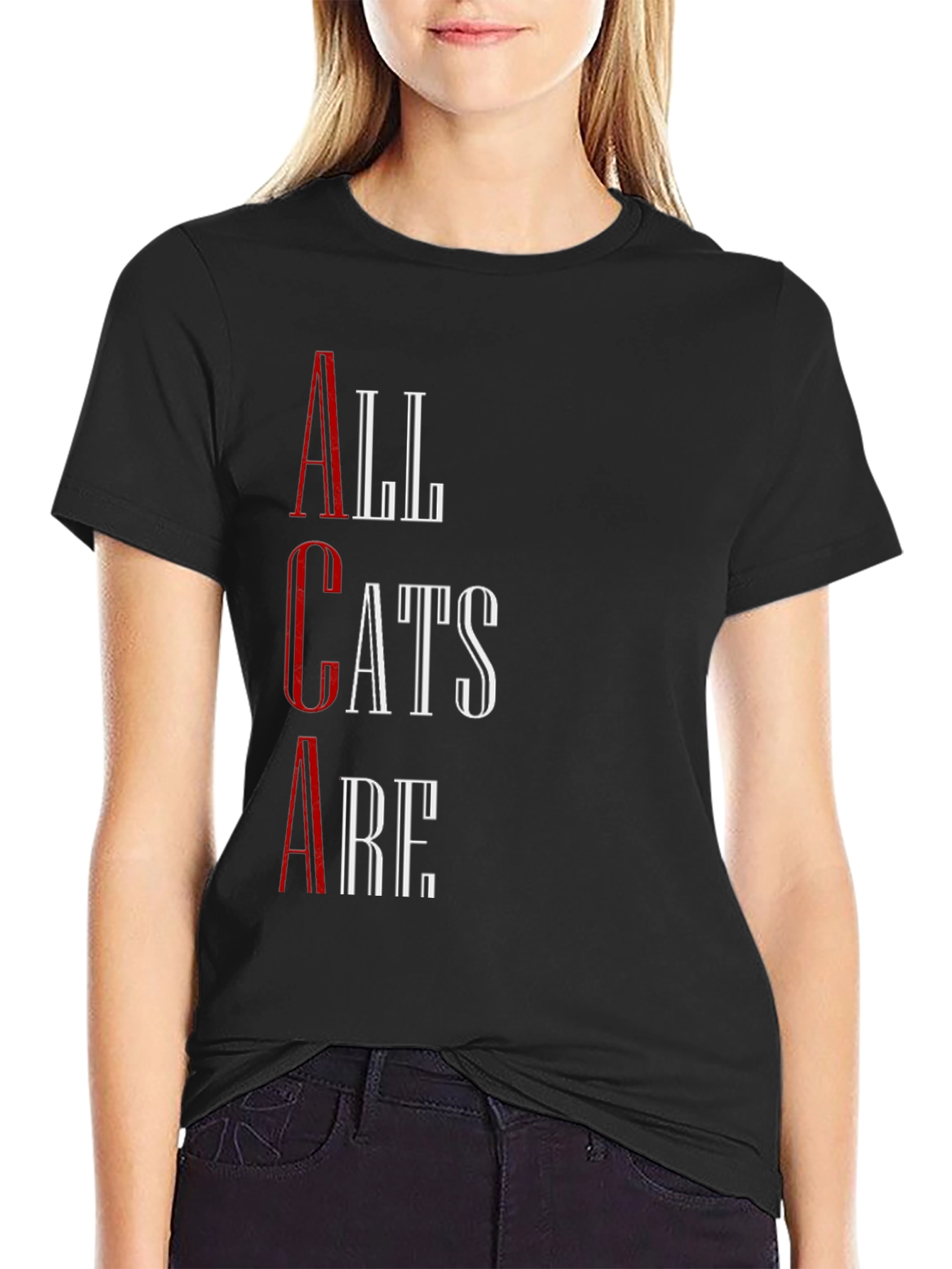 All Cats Are T-Shirt - Black Graphic Tee