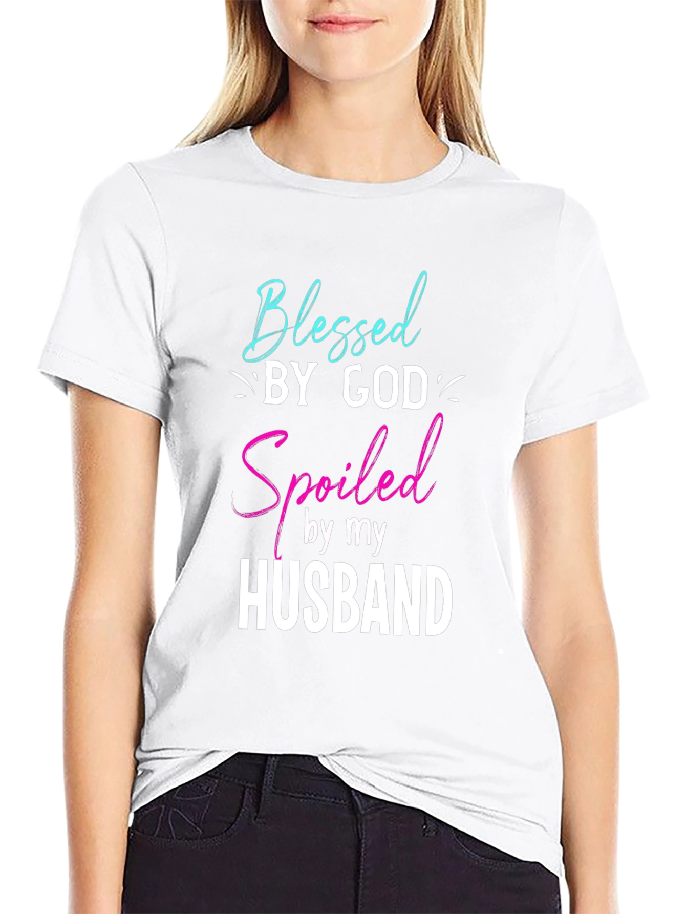 Blessed By God Spoiled By Husband T-Shirt