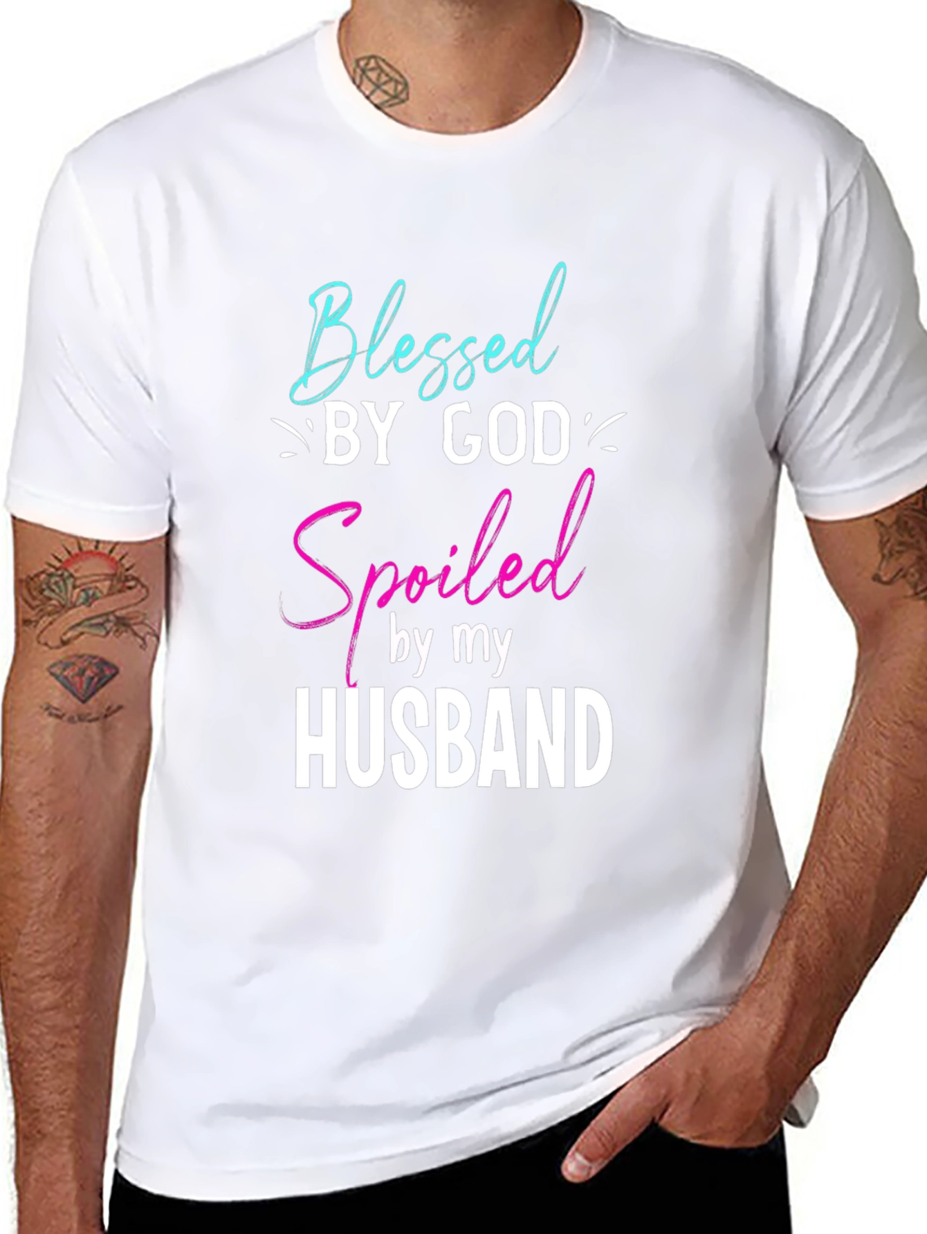 Blessed By God Spoiled By Husband T-Shirt